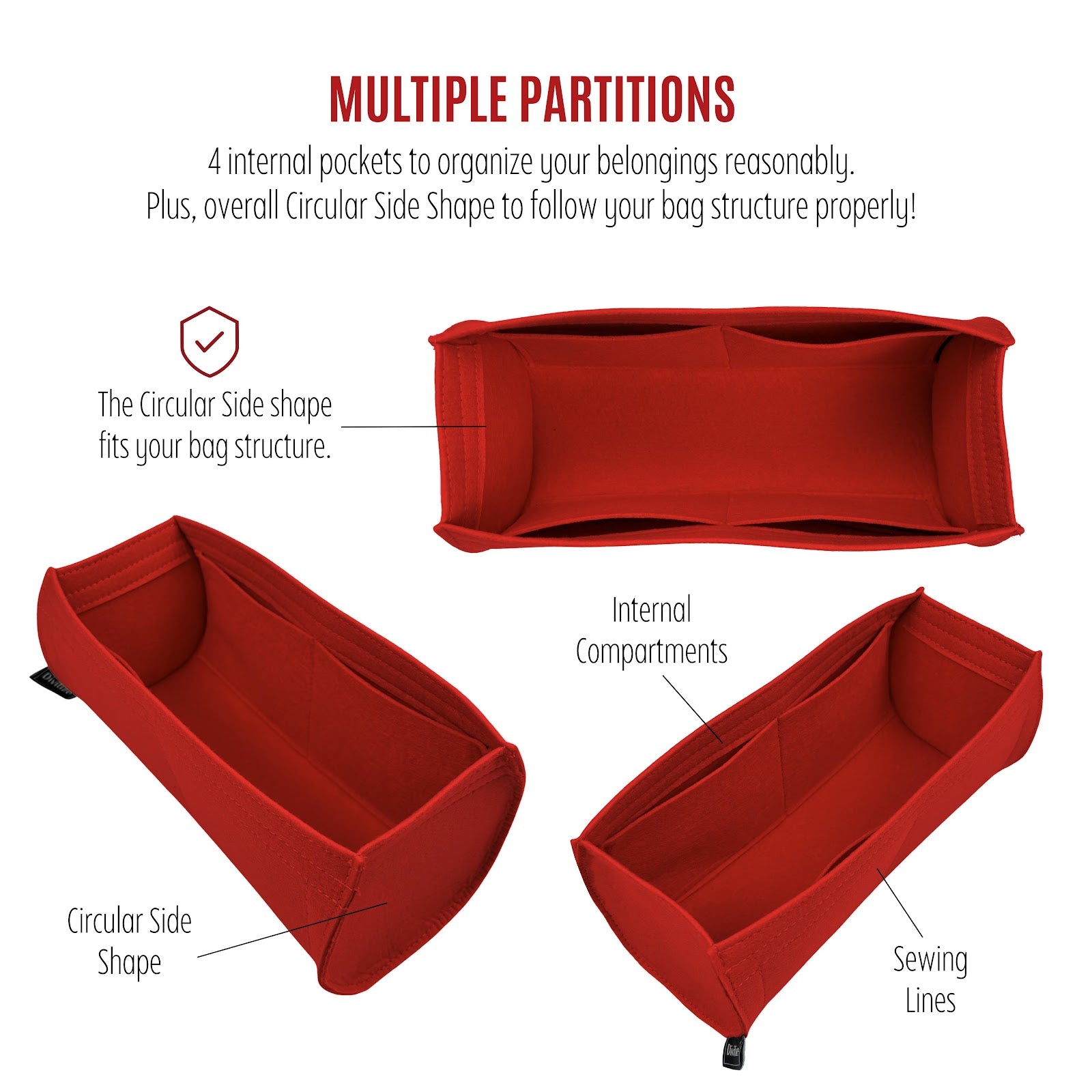 Divitize Purse Organizer compatible with Bowling Bag