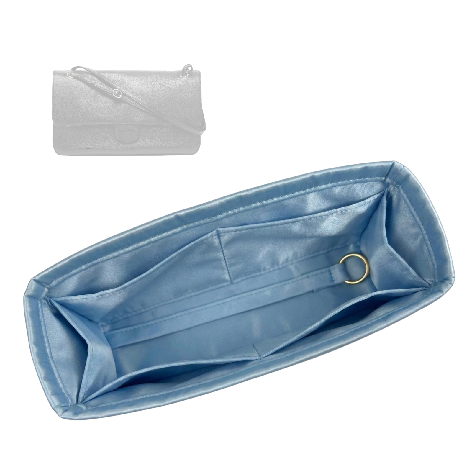 Divitize Luxe Silk Purse Organizer compatible with Maxi Flap Bag