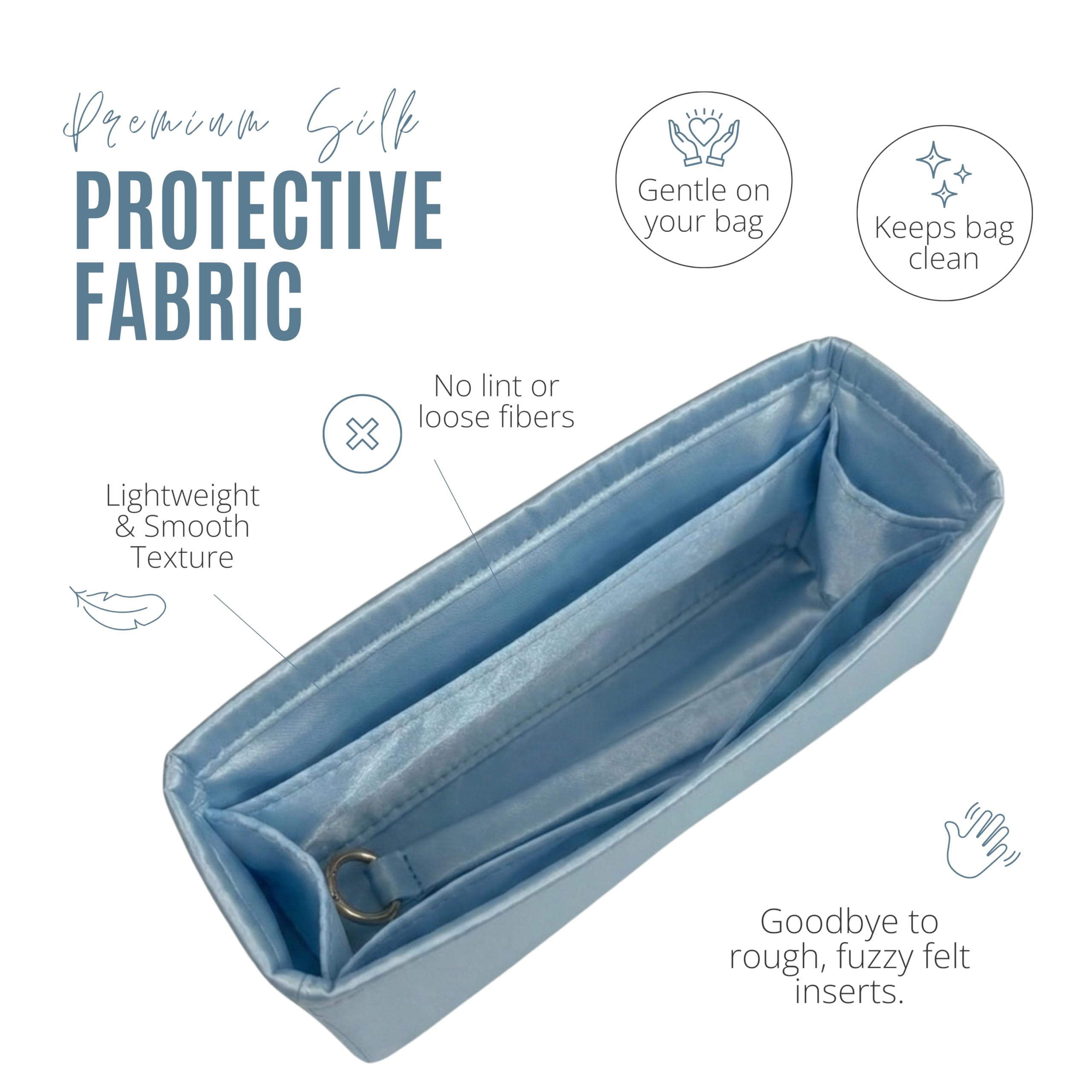 Divitize Luxe Silk Purse Organizer compatible with Maxi Flap Bag