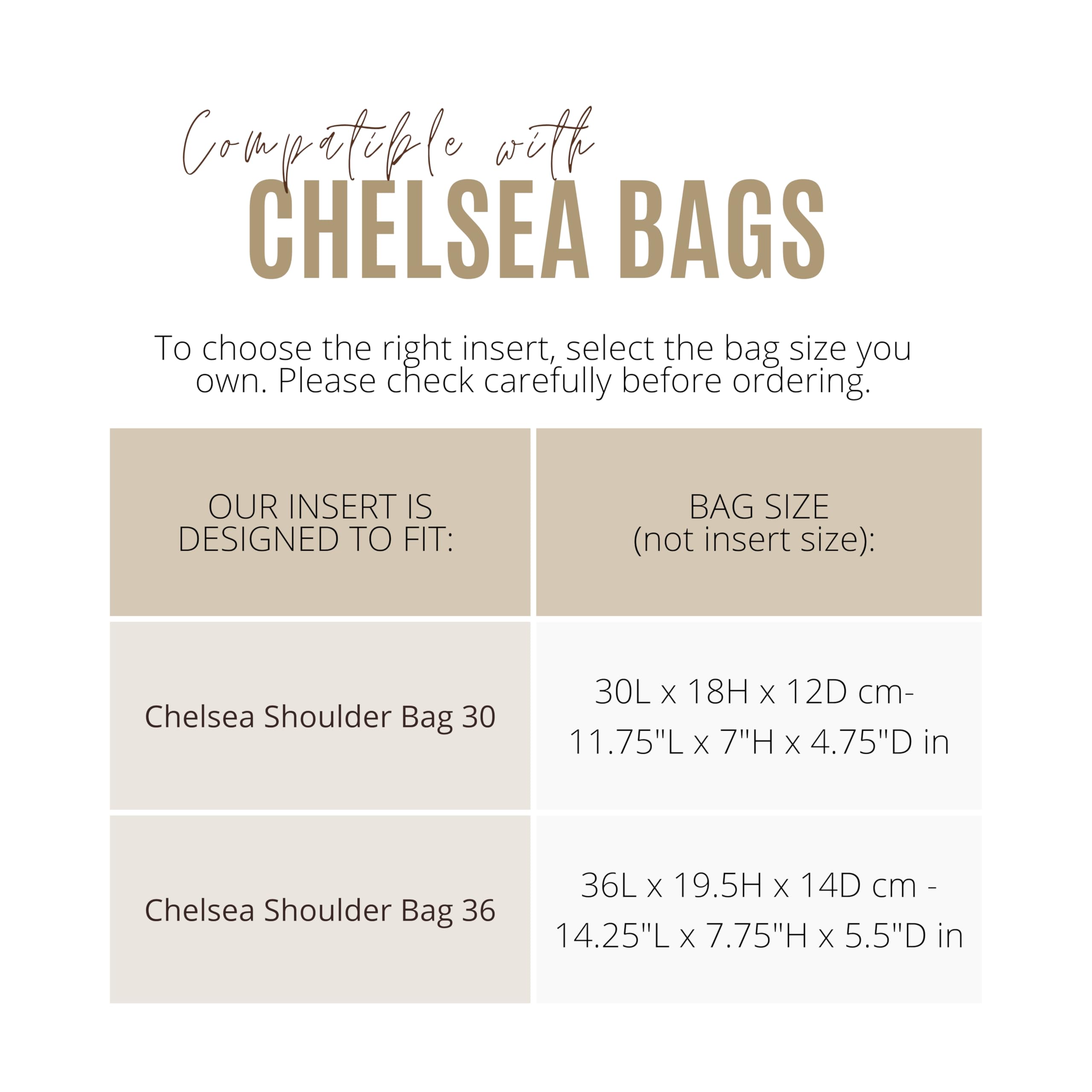 Divitize Premium Purse Organizer compatible with Chelsea Bags