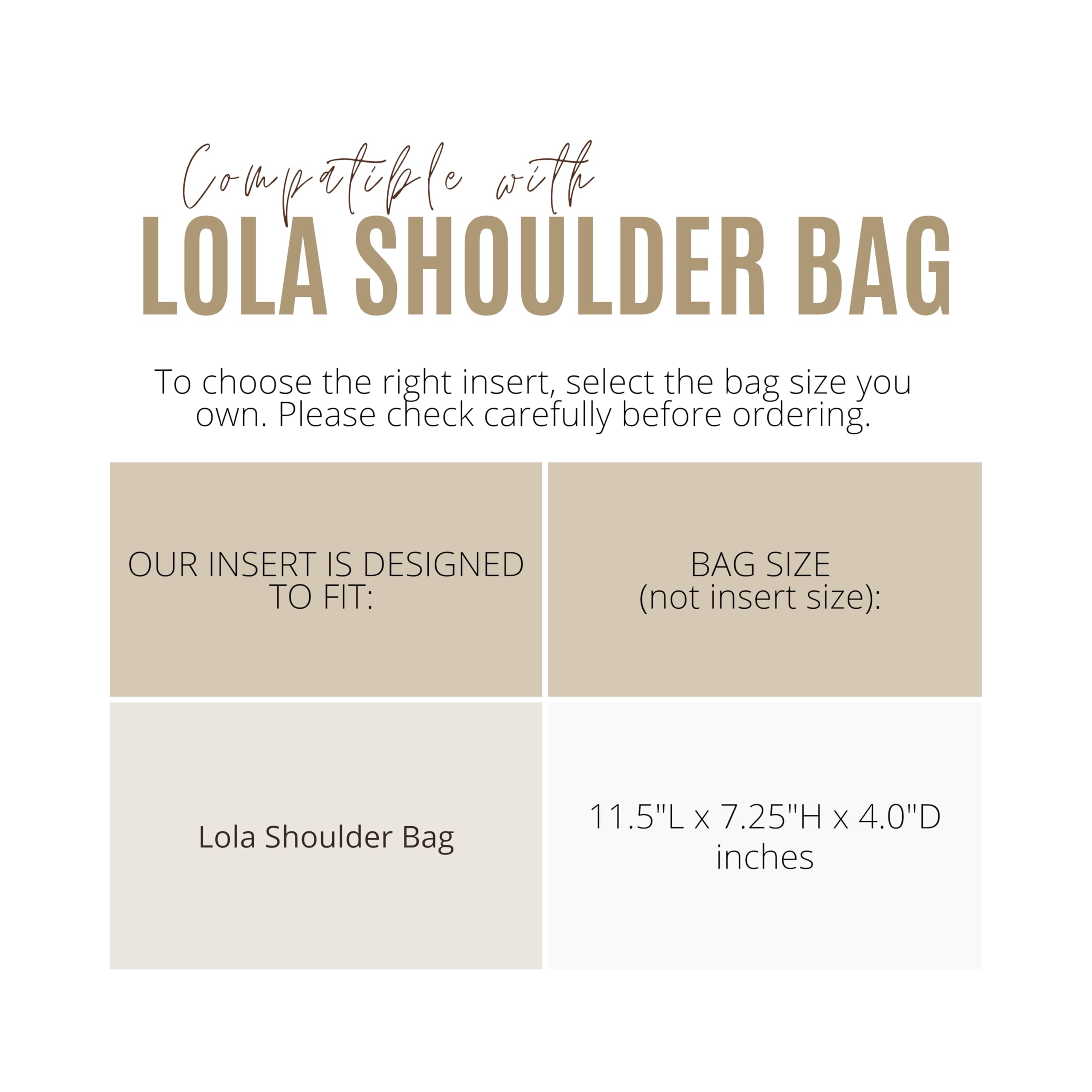 Divitize Luxe Silk Purse Organizer compatible with Lola Shoulder Bag
