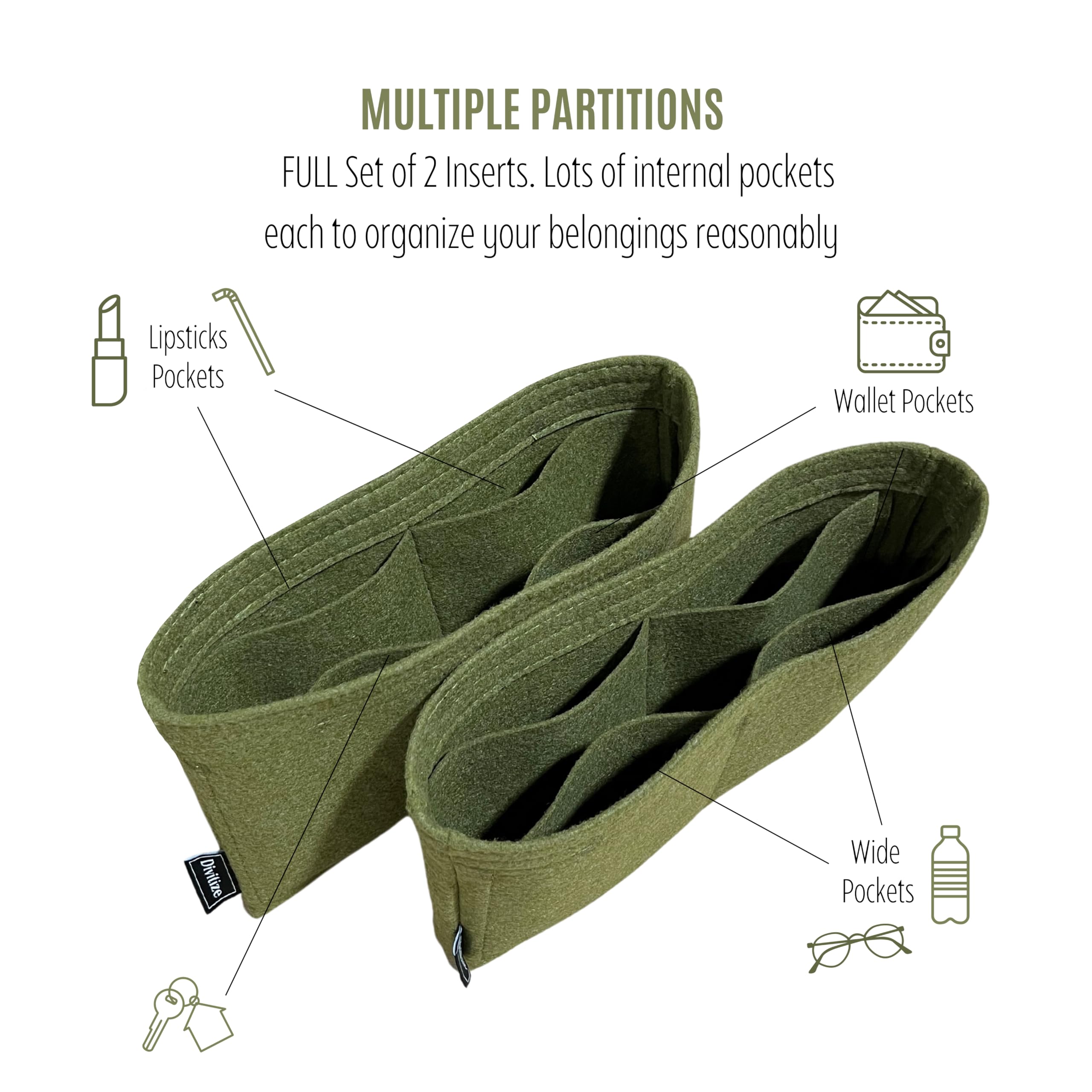 Divitize Premium Purse Organizer compatible with College Bags