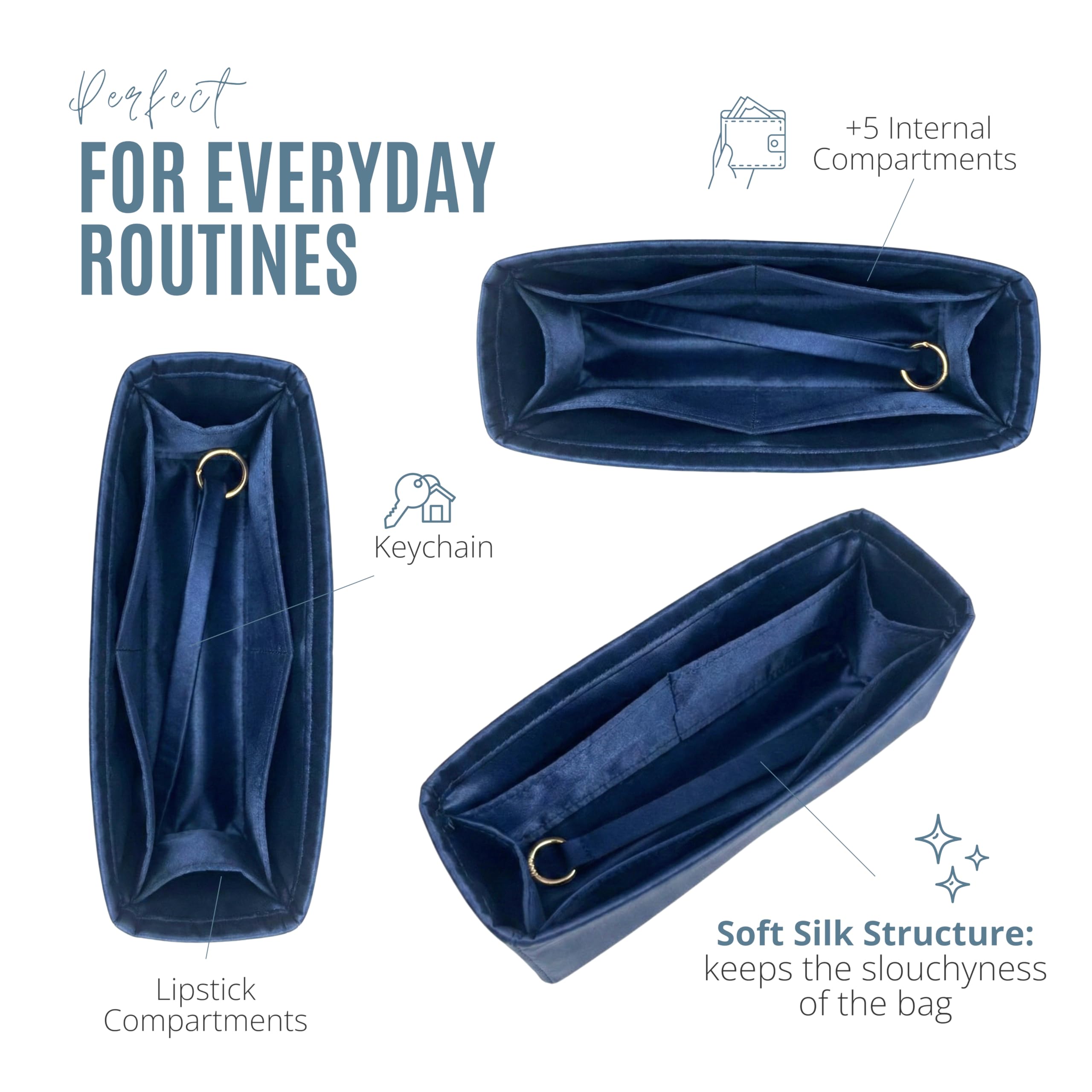 Divitize Luxe Silk Purse Organizer compatible with D-Journey Bags