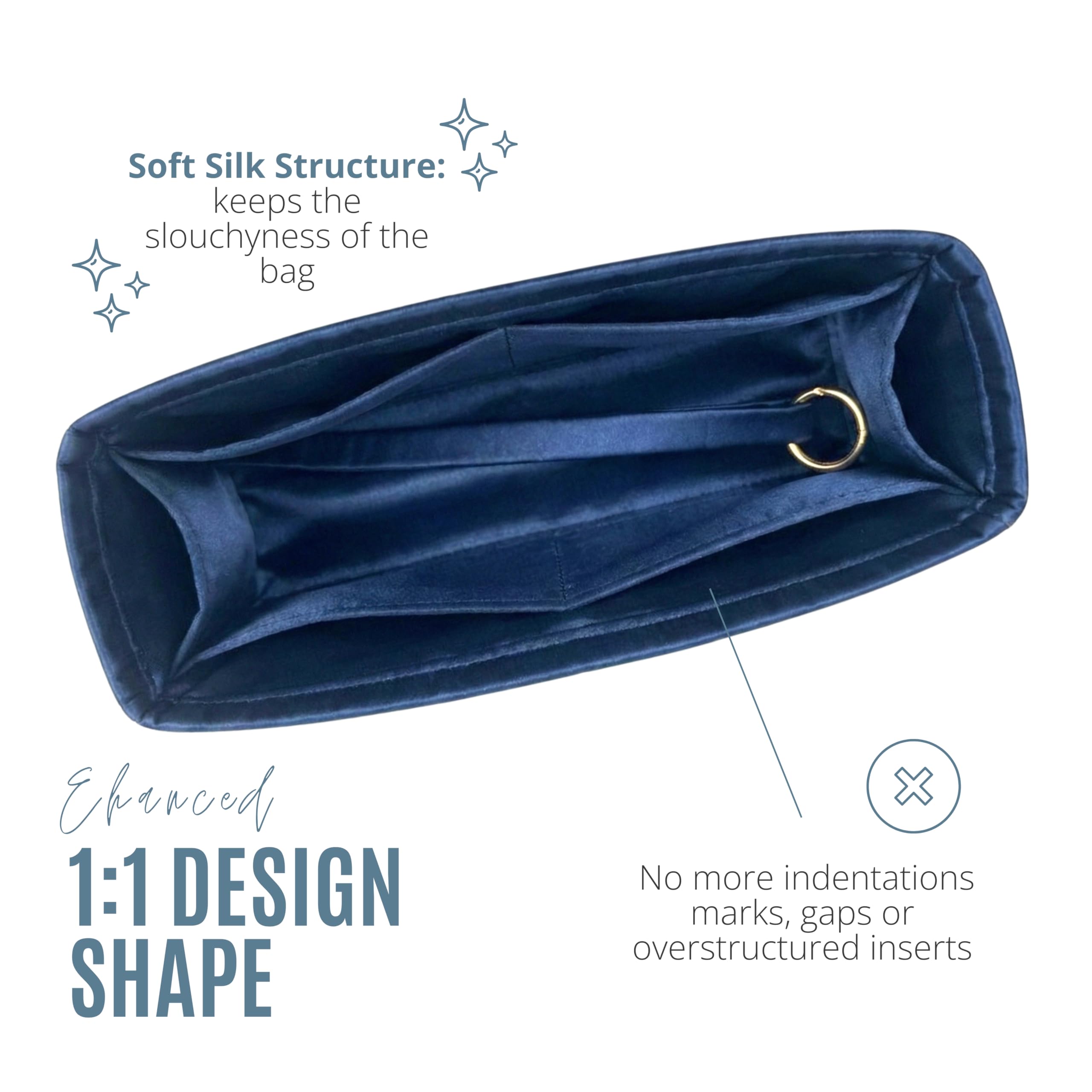Divitize Luxe Silk Purse Organizer compatible with D-Journey Bags