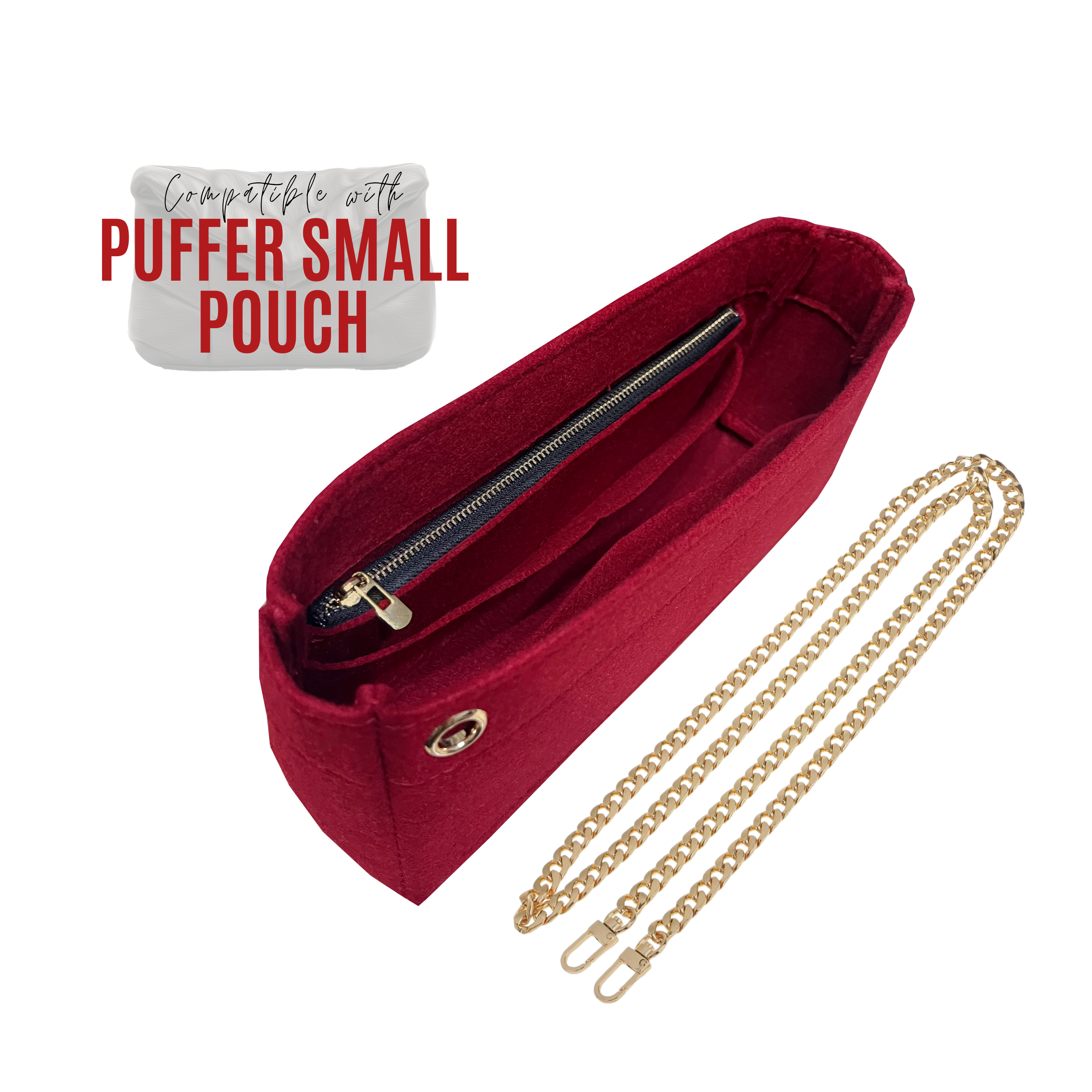 LouLou Puffer Small Pouch Conversion Kit with Full Coverage & Chain