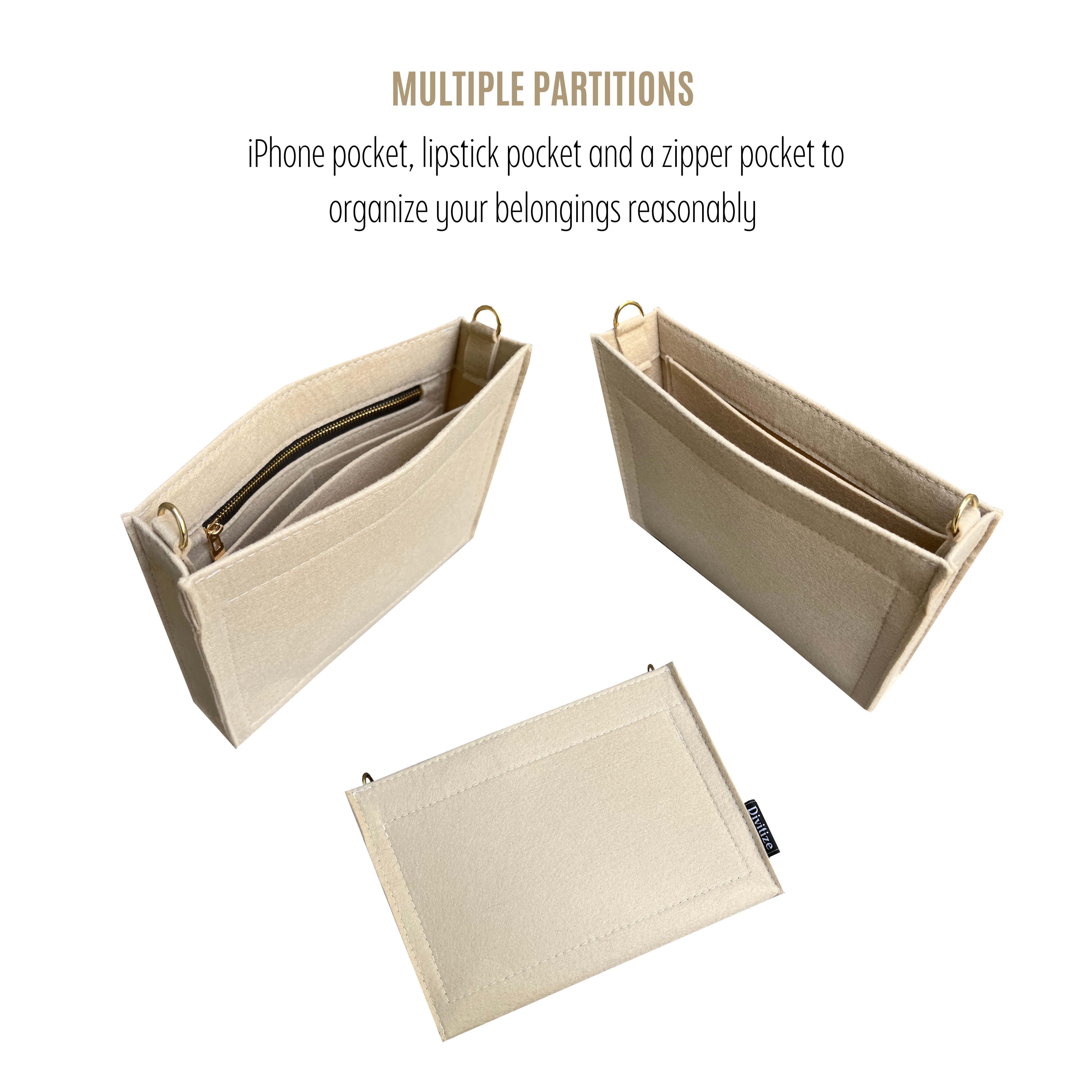 Divitize Premium Organizer compatible with Toiletry Pouch