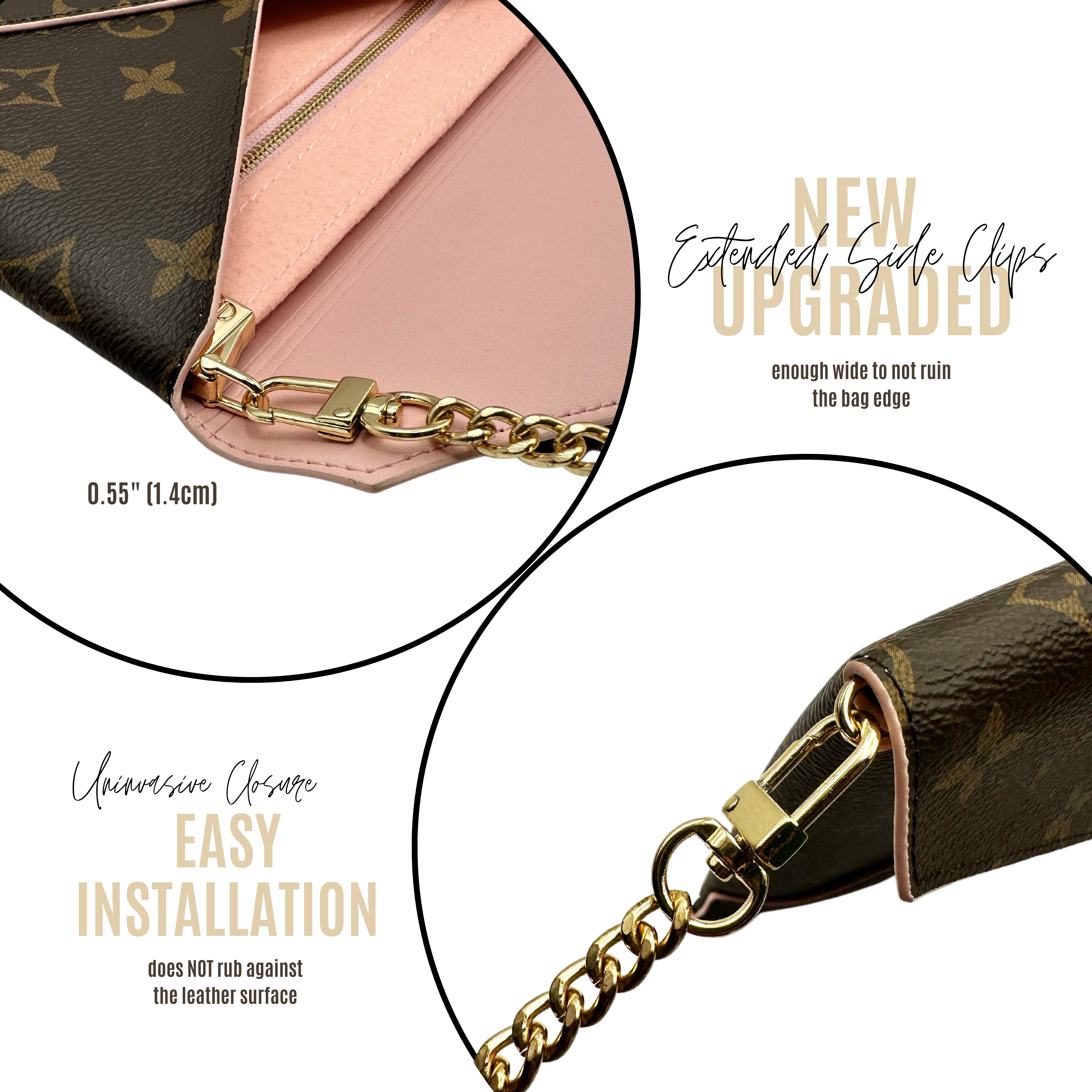 Divitize® Organizer für Kirigami Pochette (3er-Set) – Umbausatz mit erweiterten Seitenklammern