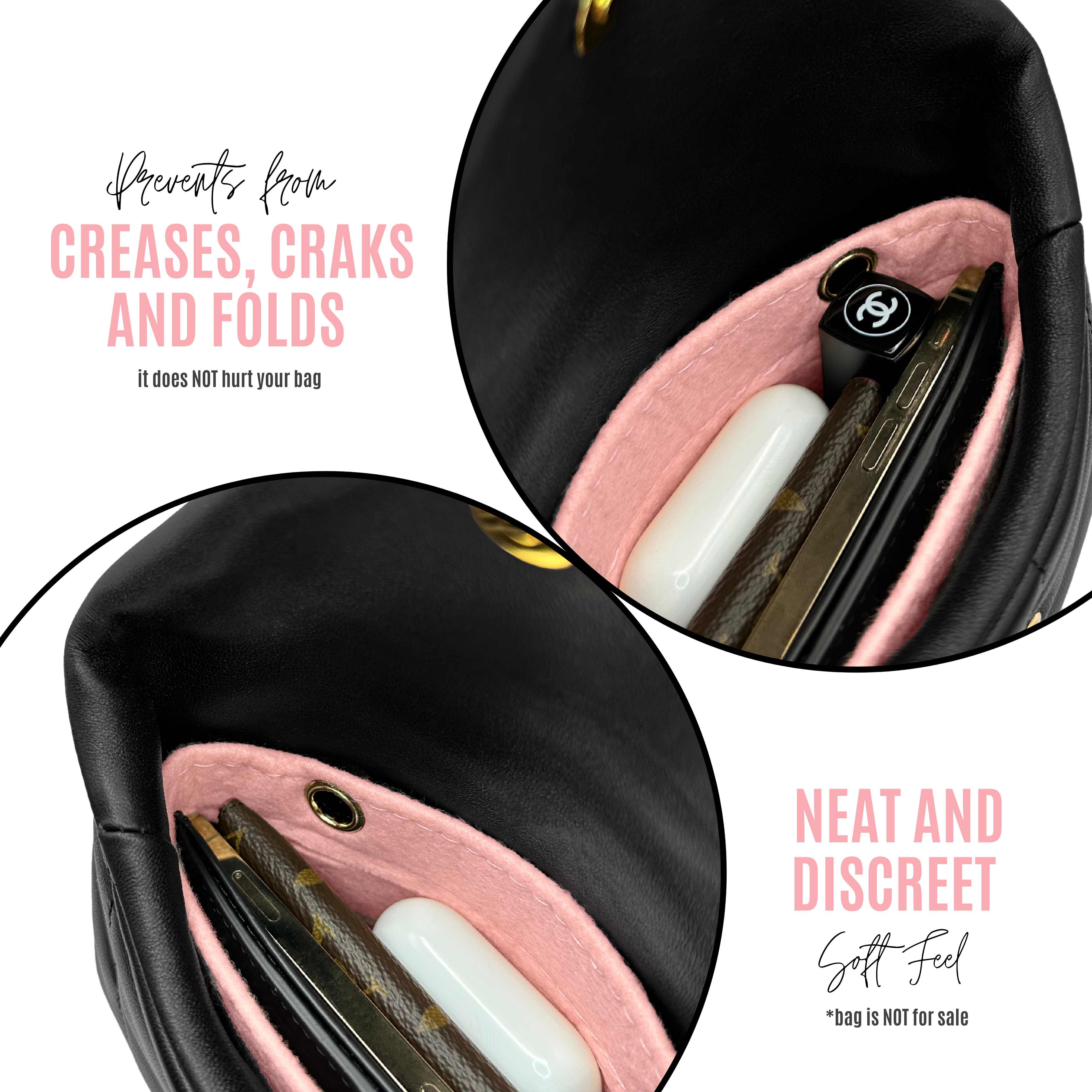 LouLou Puffer Small Pouch Conversion Kit with Full Coverage & Chain