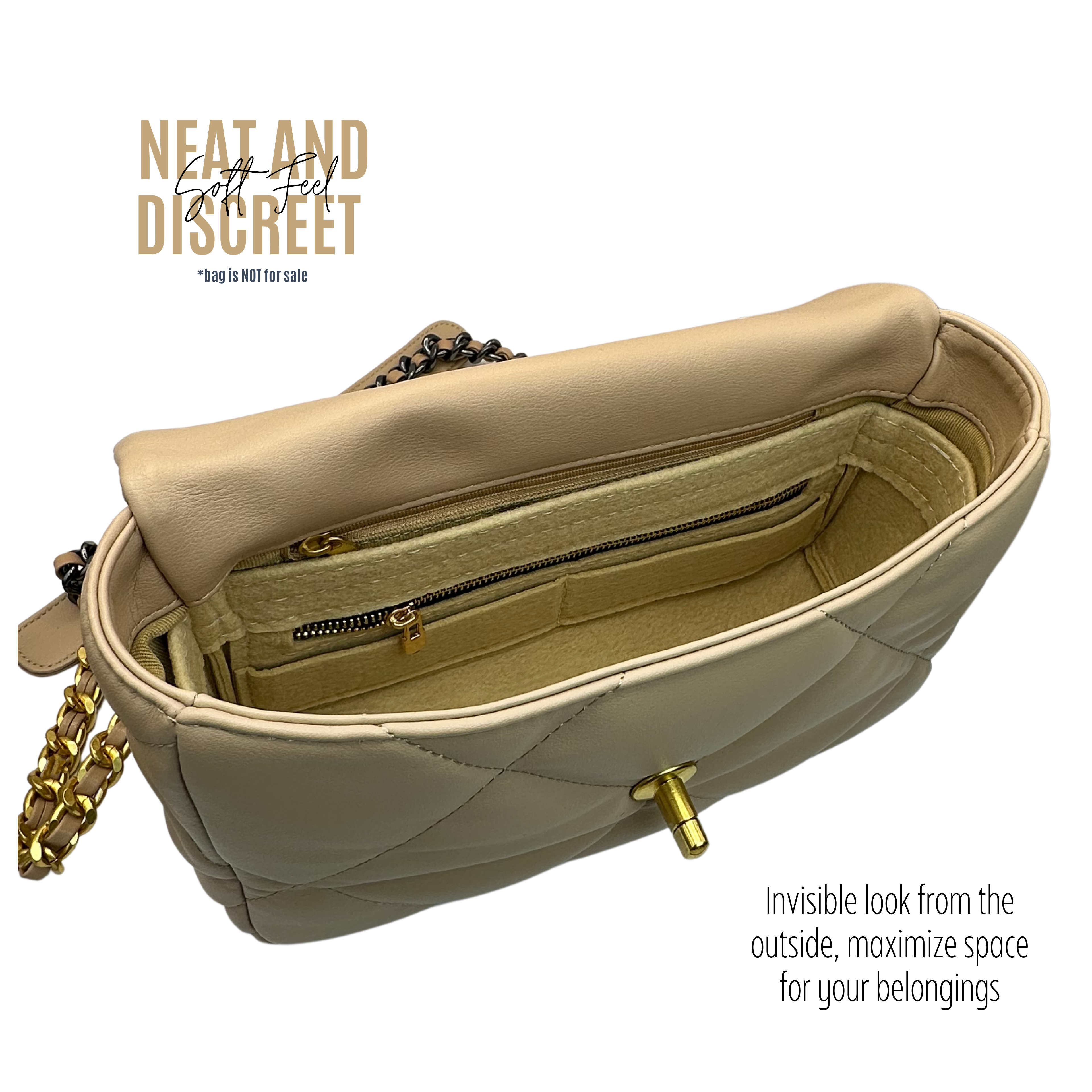 Divitize Premium Organizer compatible with CC 19 Flap Bag