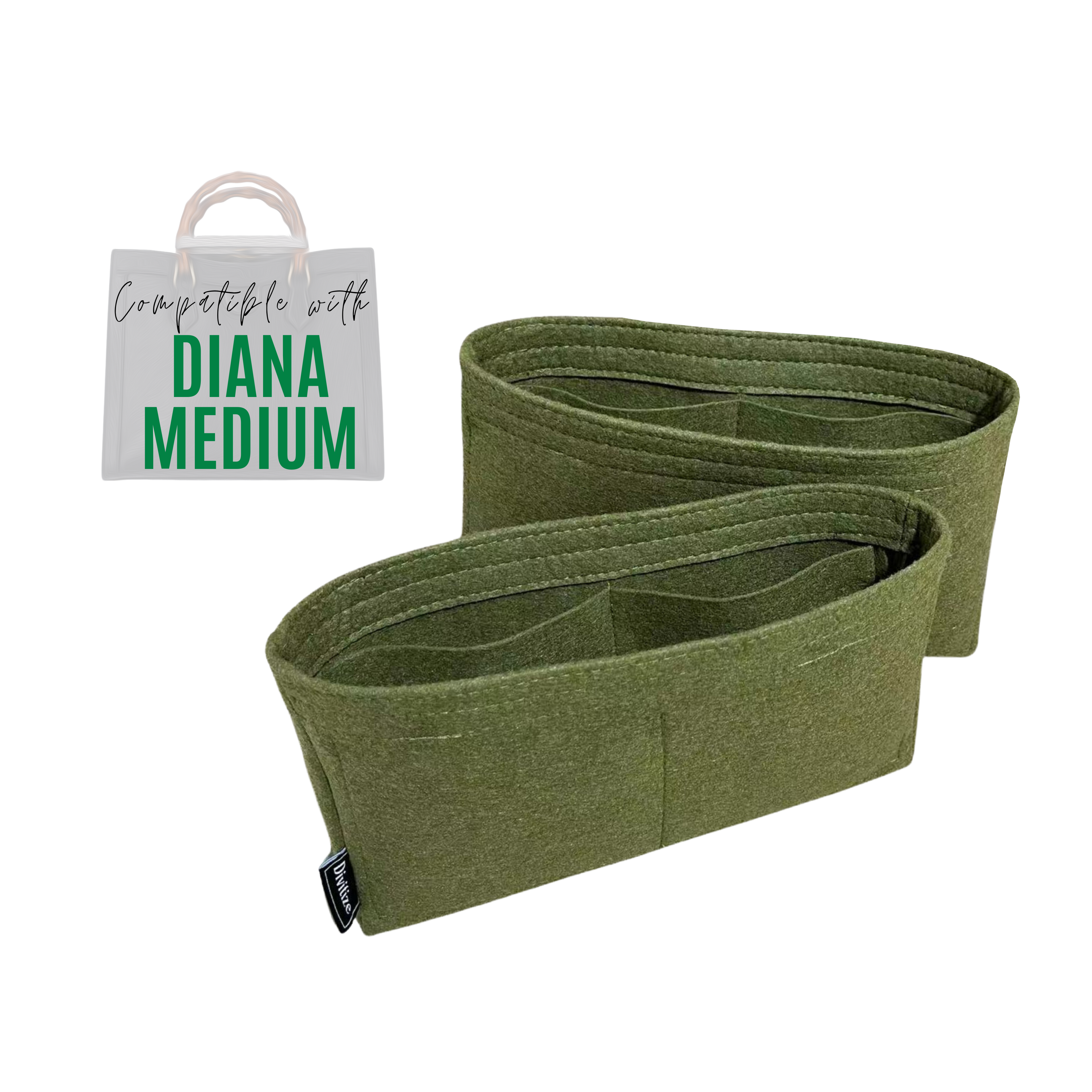 Divitize Premium Organizer for Diana Medium Tote (Set of 2)