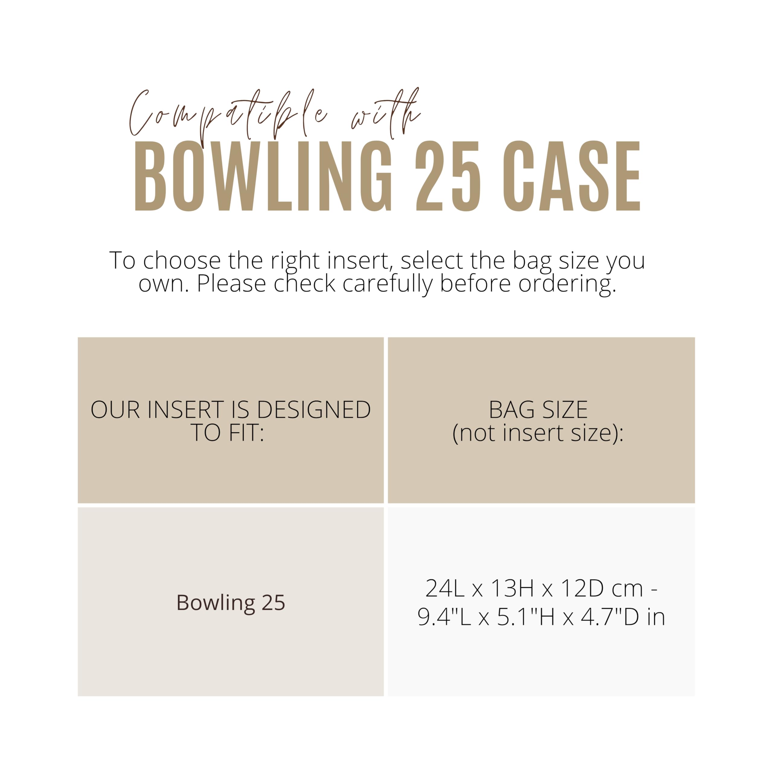 Divitize Premium Purse Organizer compatible with Bowling 25