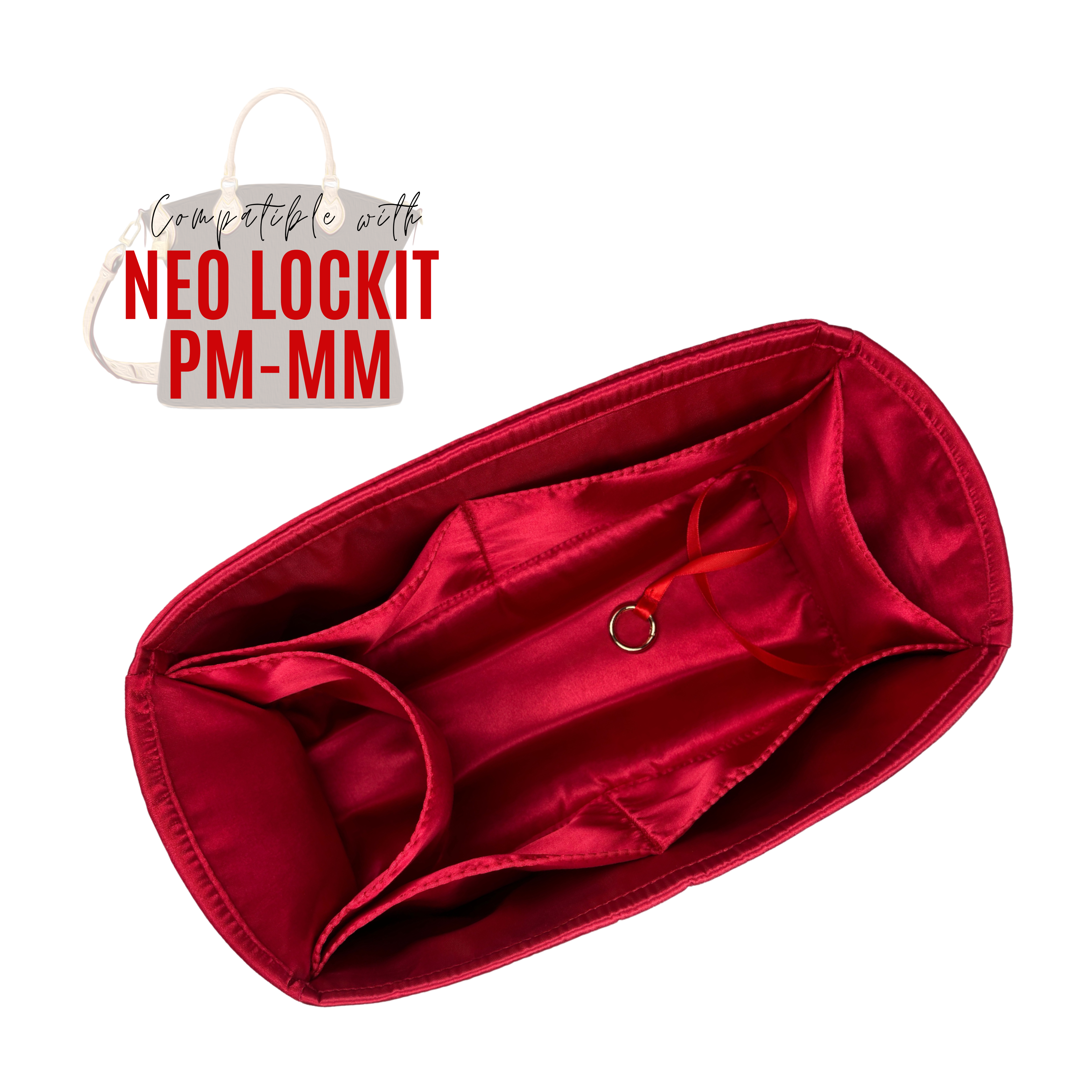 Premium-Geldbörsen-Organizer aus Nylon für Laurent East West-Einkaufstaschen, Laurent East West-Einkaufstaschen-Organizer, handgefertigt, 3 mm Premium-Filz, eng anliegend, stabiler goldfarbener Reißverschluss (für Spielzeug-Einkaufstasche, weiß)