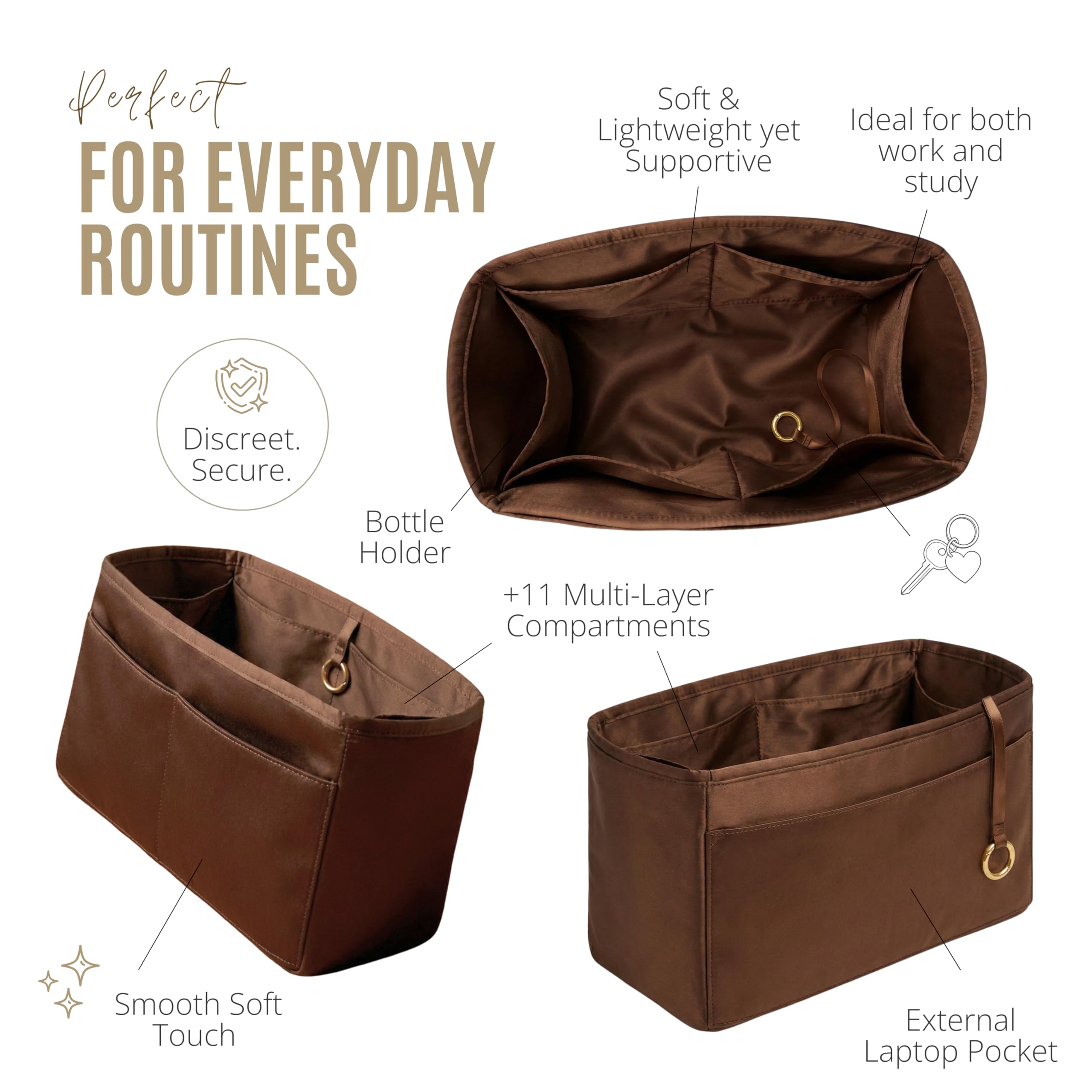 Divitize Luxe Silk Purse Organizer compatible with Marlo Bags