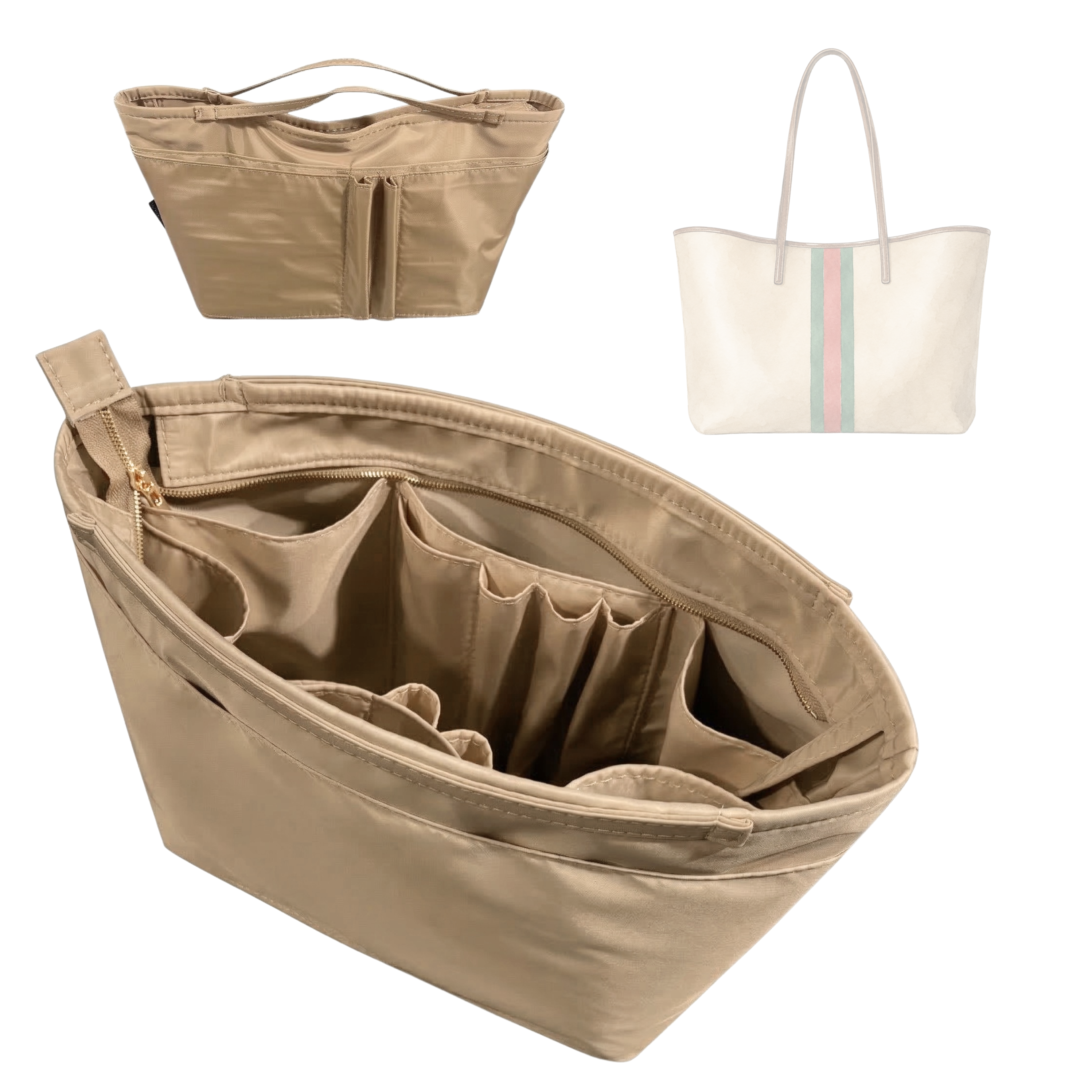 Divitize Luxe Waterproof Nylon Organizer compatible with Tribeca Totes