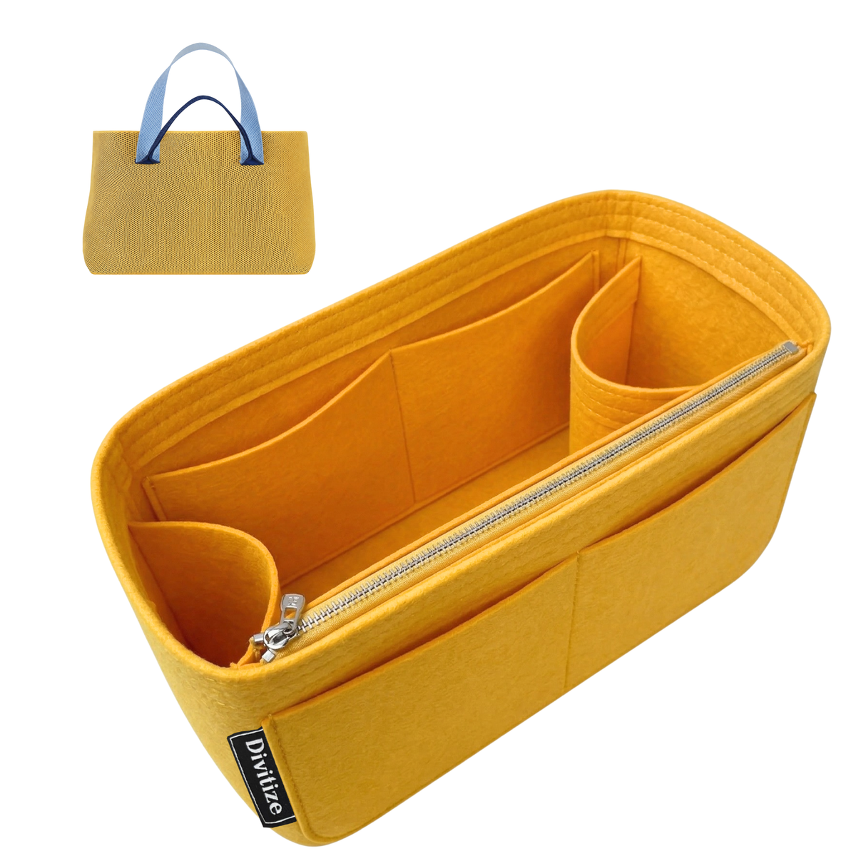 Divitize Curves Tote felt organizer Yellow#Color_Yellow