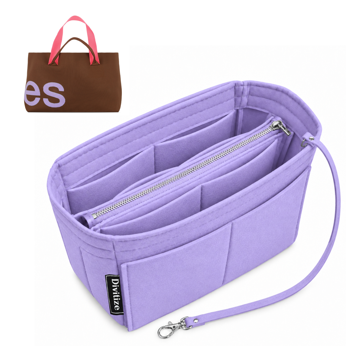 Divitize Curves Tote felt organizer Lilac#Color_Lilac