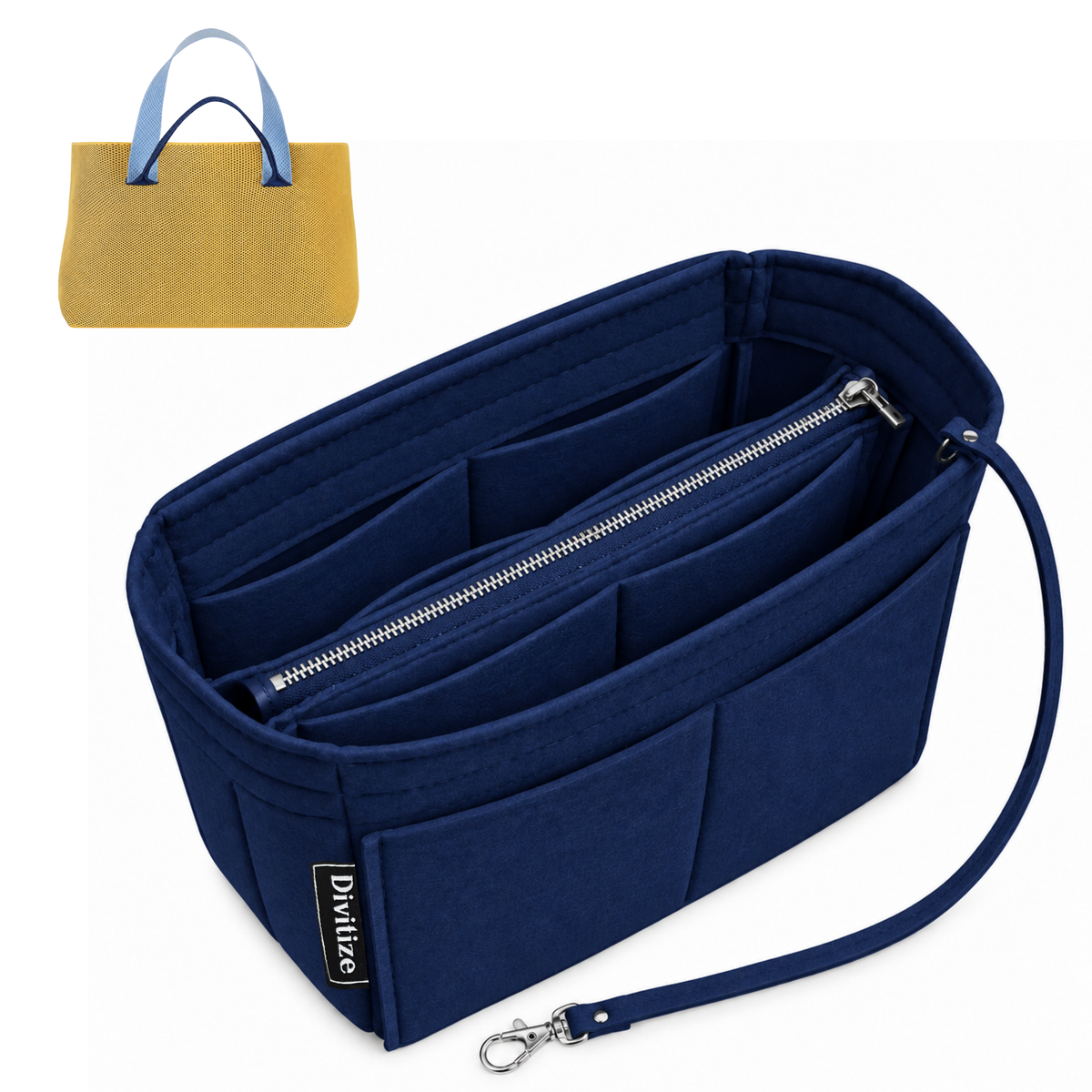 Divitize Curves Tote felt organizer Navy#Color_Navy