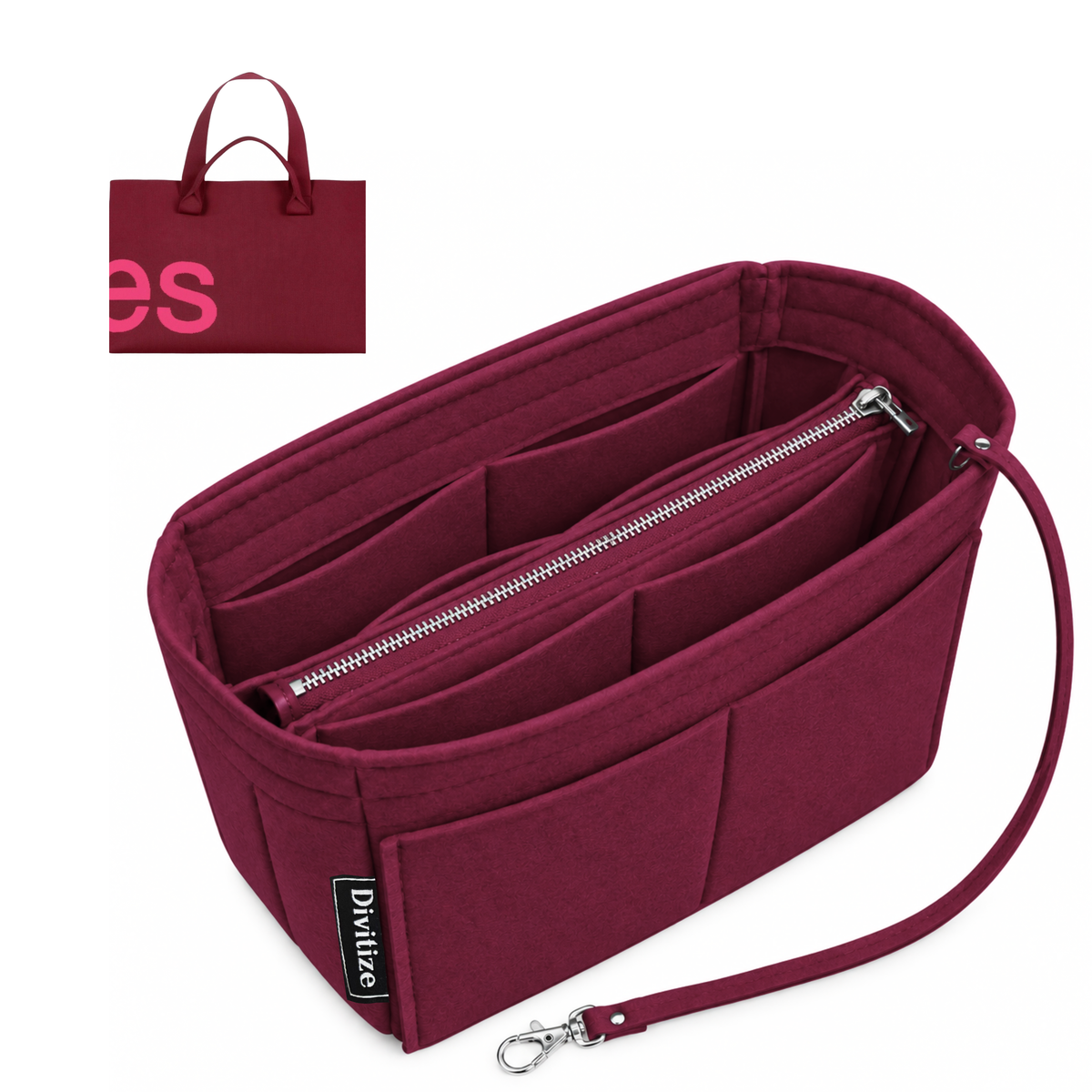 Divitize Curves Tote felt organizer Scarlet#Color_Scarlet
