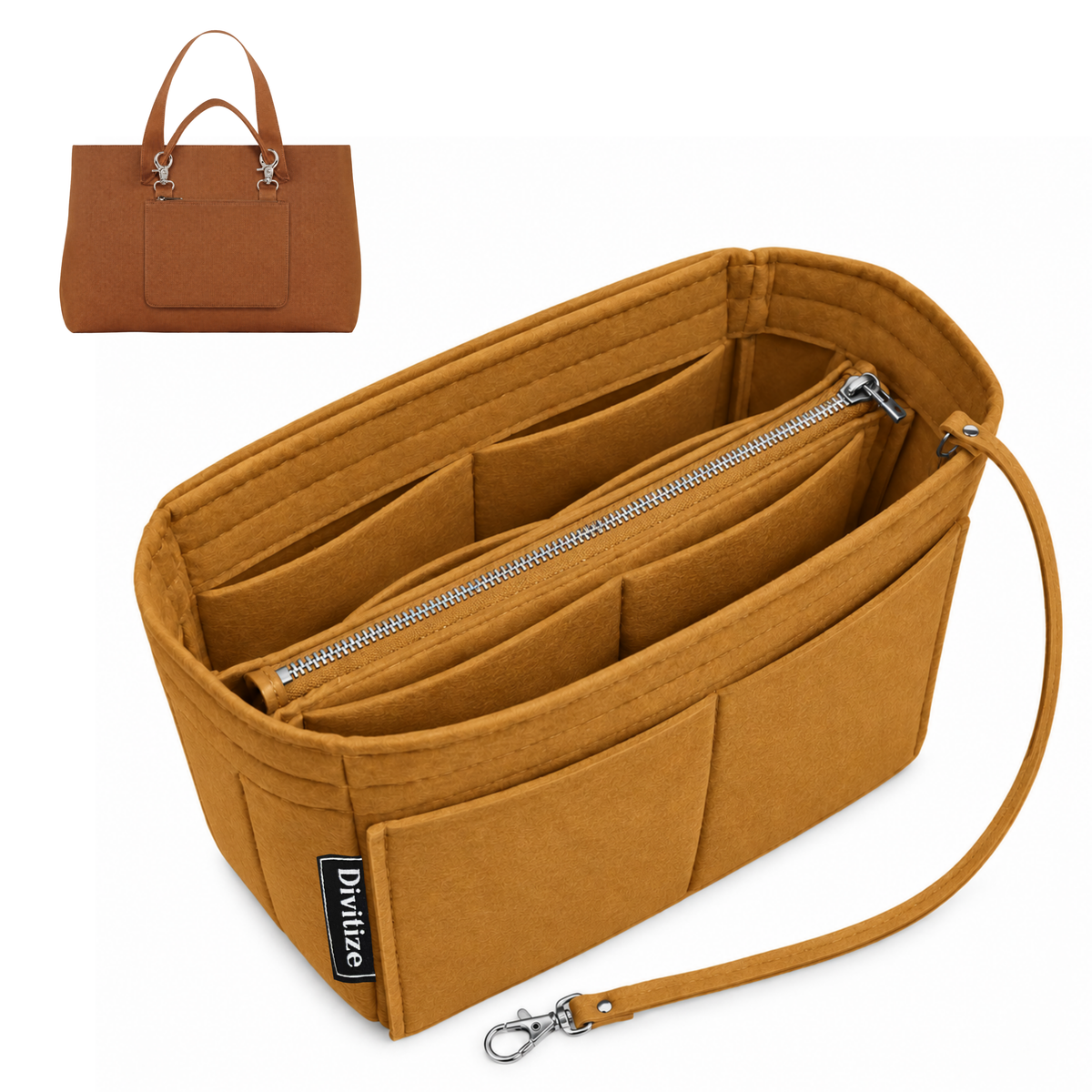 Divitize Curves Tote felt organizer Sienna#Color_Sienna