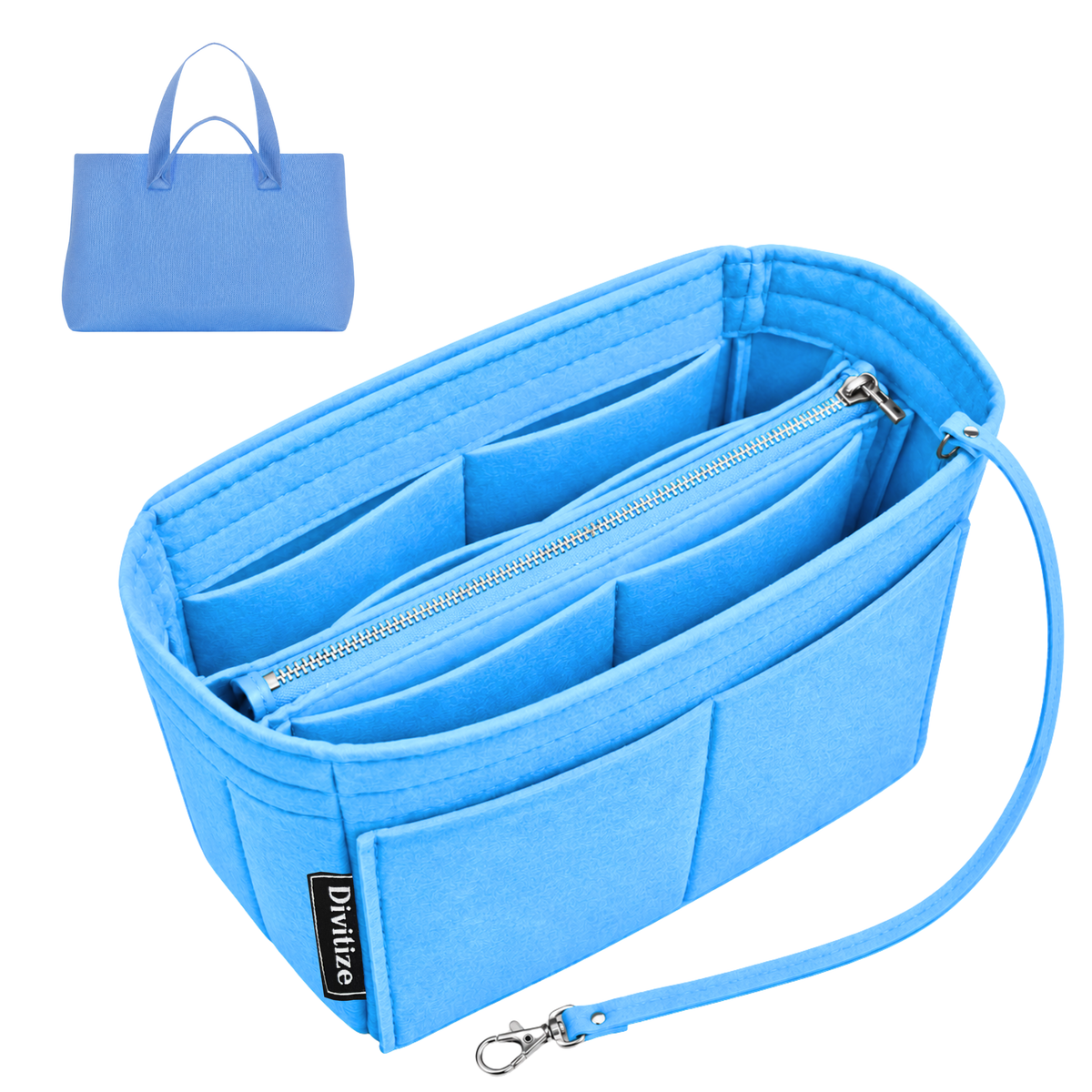 Divitize Curves Tote felt organizer Sky Blue#Color_Sky Blue