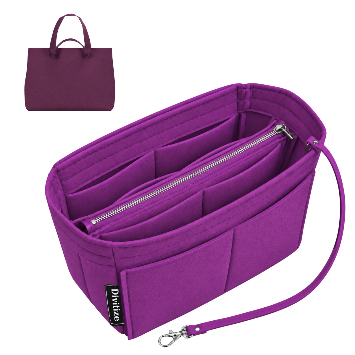 Divitize Curves Tote felt organizer Violet#Color_Violet