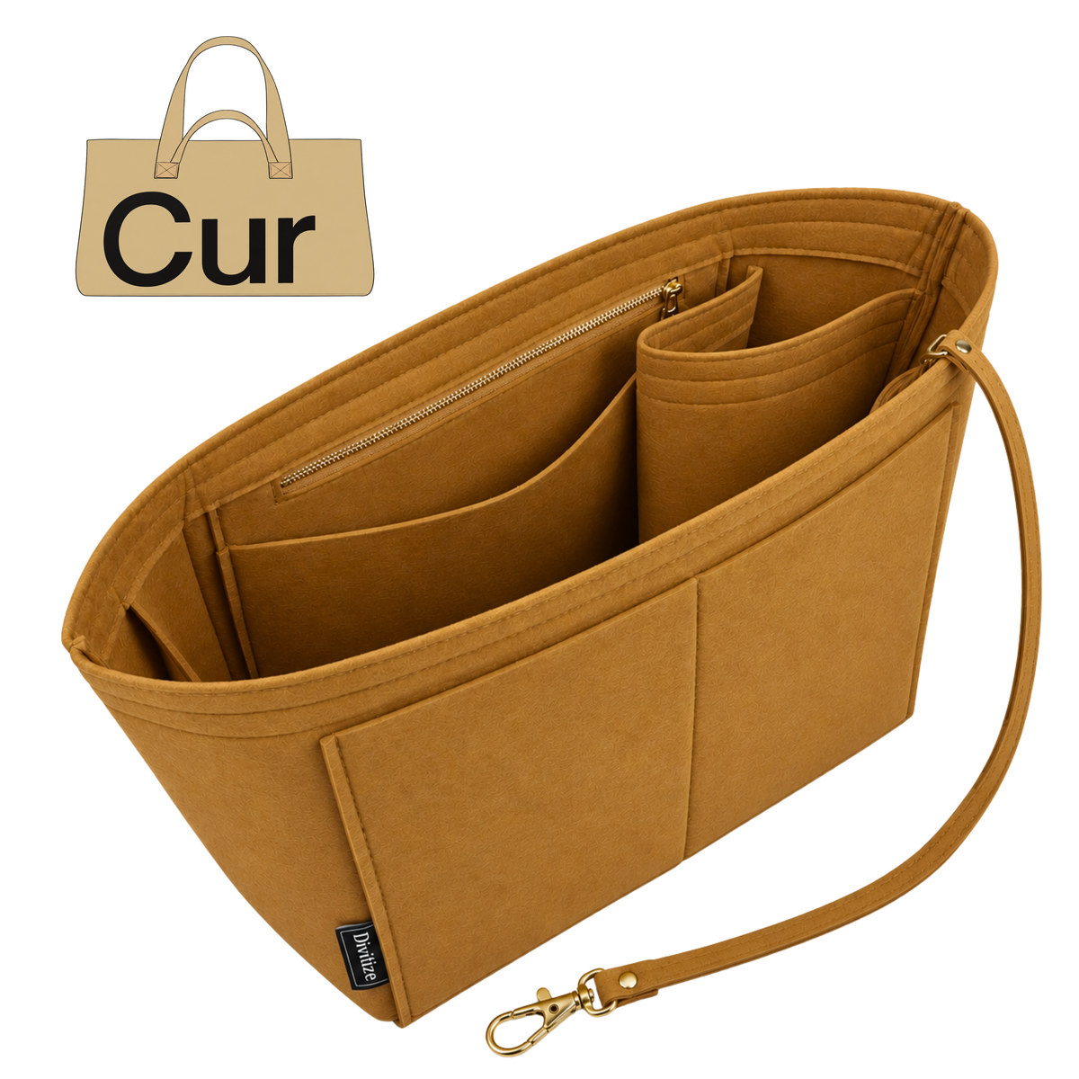 Divitize Curves Tote felt organizer Sienna#Color_Sienna