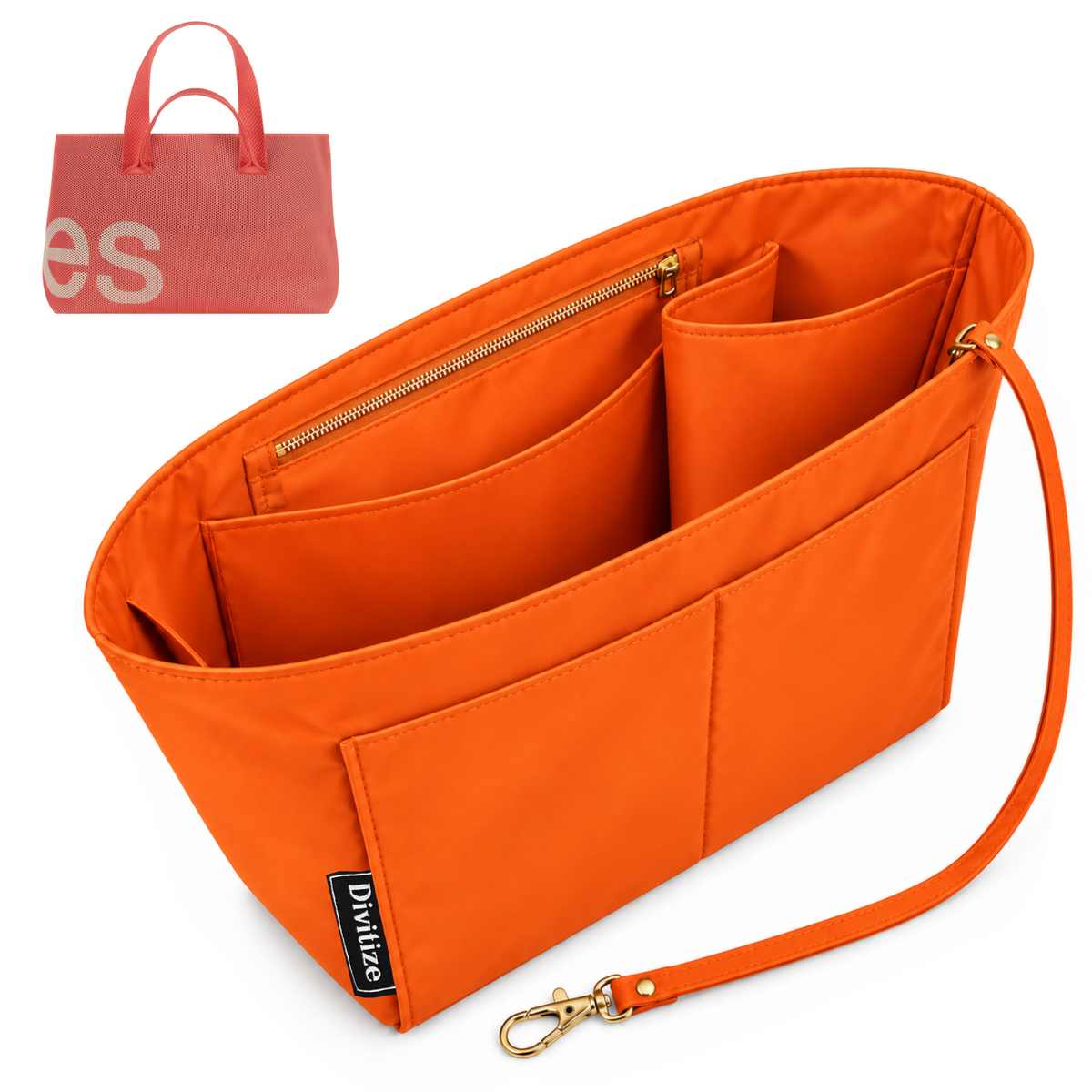 Divitize Curves Tote nylon organizer Orange#Color_Orange