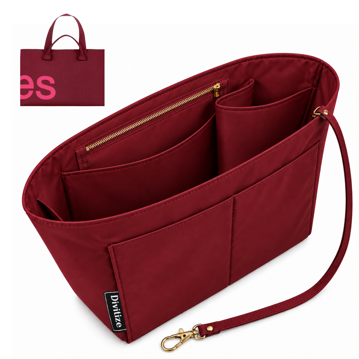 Divitize Curves Tote nylon organizer Scarlet#Color_Scarlet