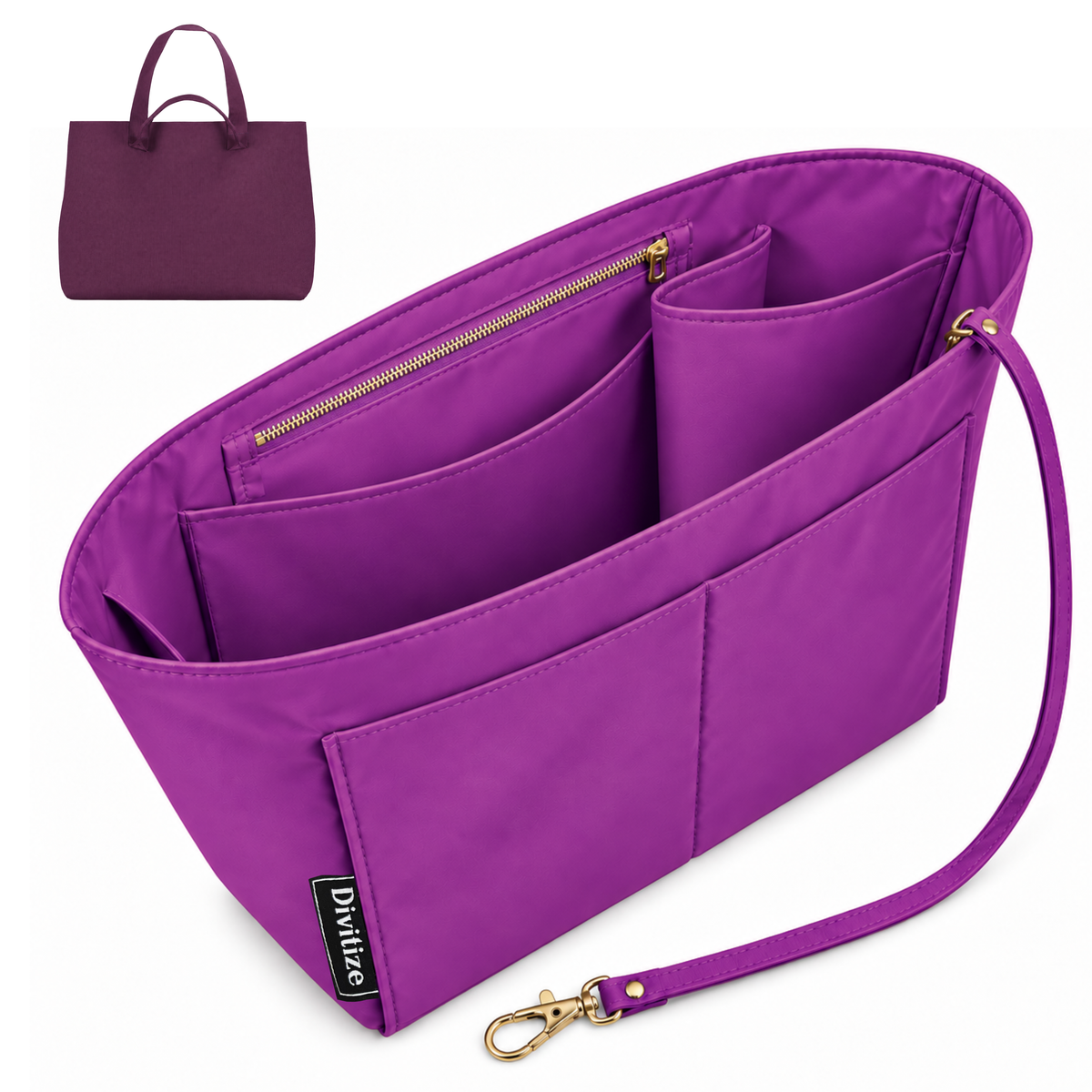 Divitize Curves Tote nylon organizer Violet#Color_Violet