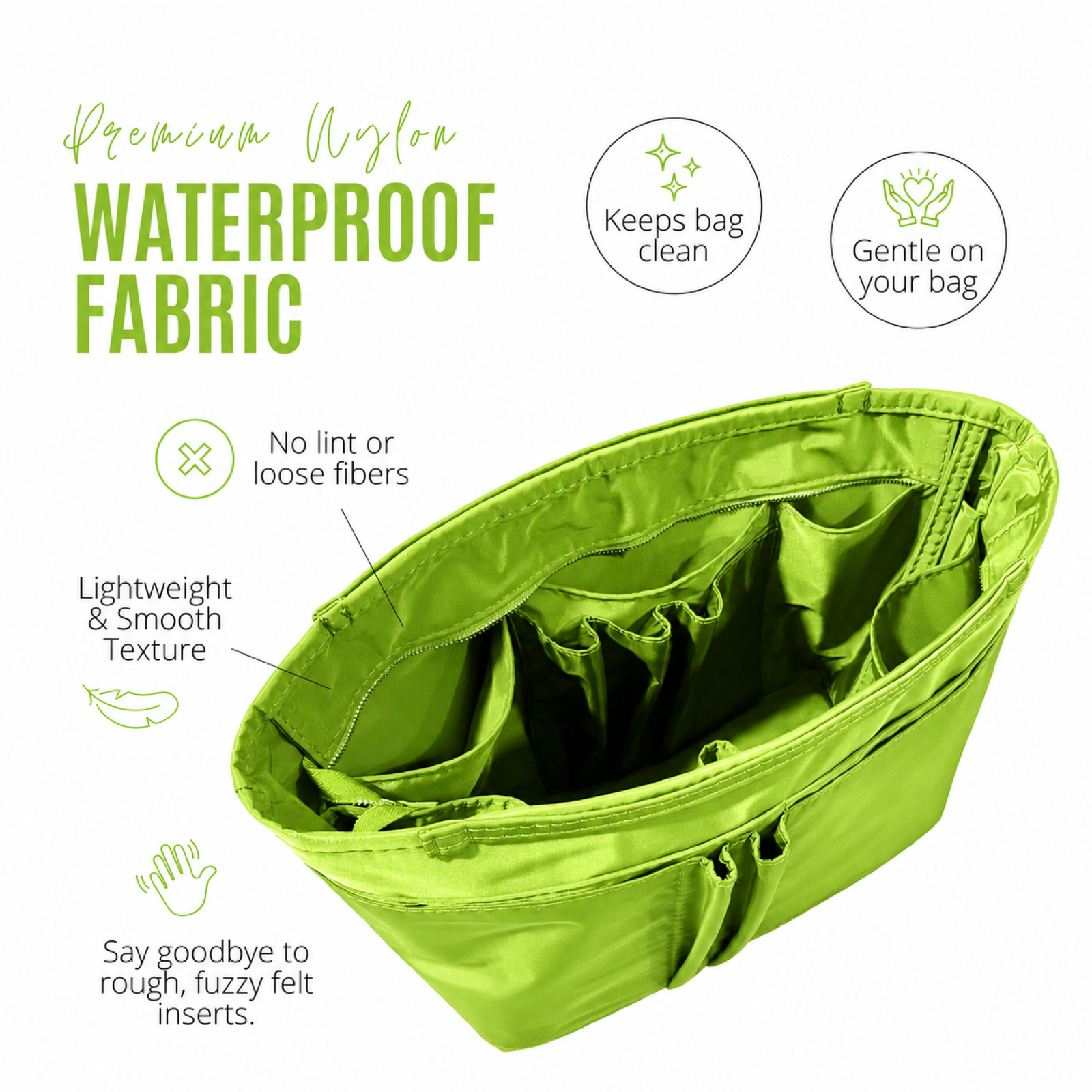 Divitize Curves Tote nylon organizer Lime feature image 2#Color_Lime