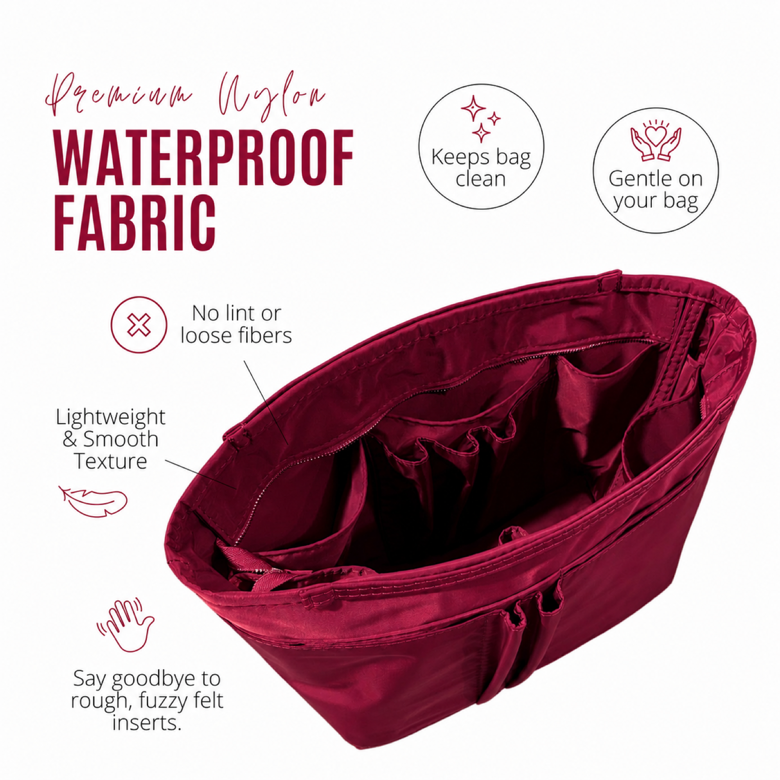 Divitize Curves Tote nylon organizer Scarlet feature image 2#Color_Scarlet
