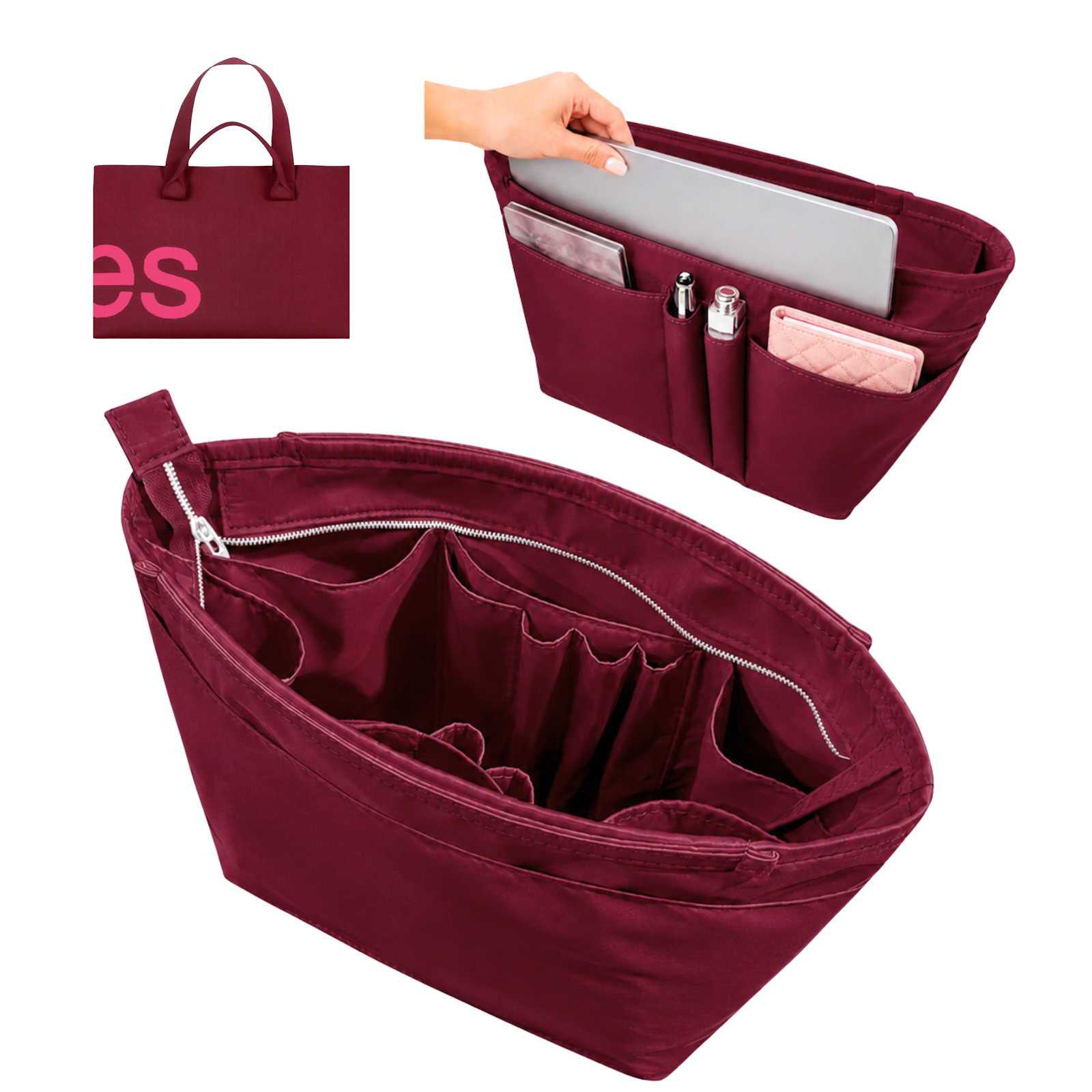 Divitize Curves Tote nylon organizer Scarlet#Color_Scarlet