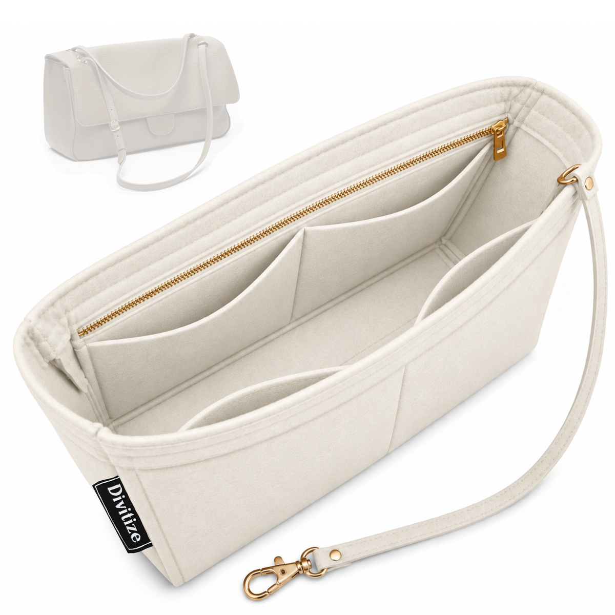 Divitize Maxi Flap felt organizer White#Color_White