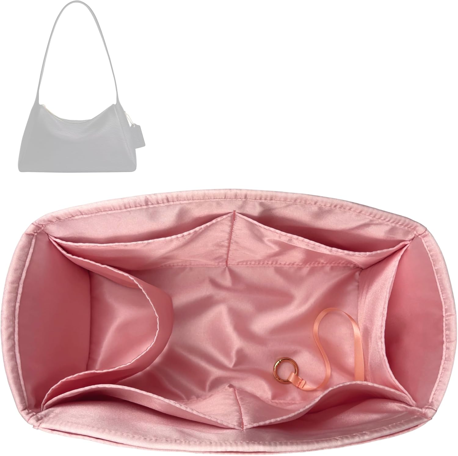Divitize Luxe Silk Purse Organizer compatible with Coach Lola Shoulder Bag