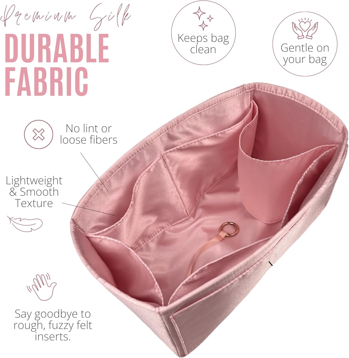Divitize Luxe Silk Purse Organizer compatible with Coach Lola Shoulder Bag