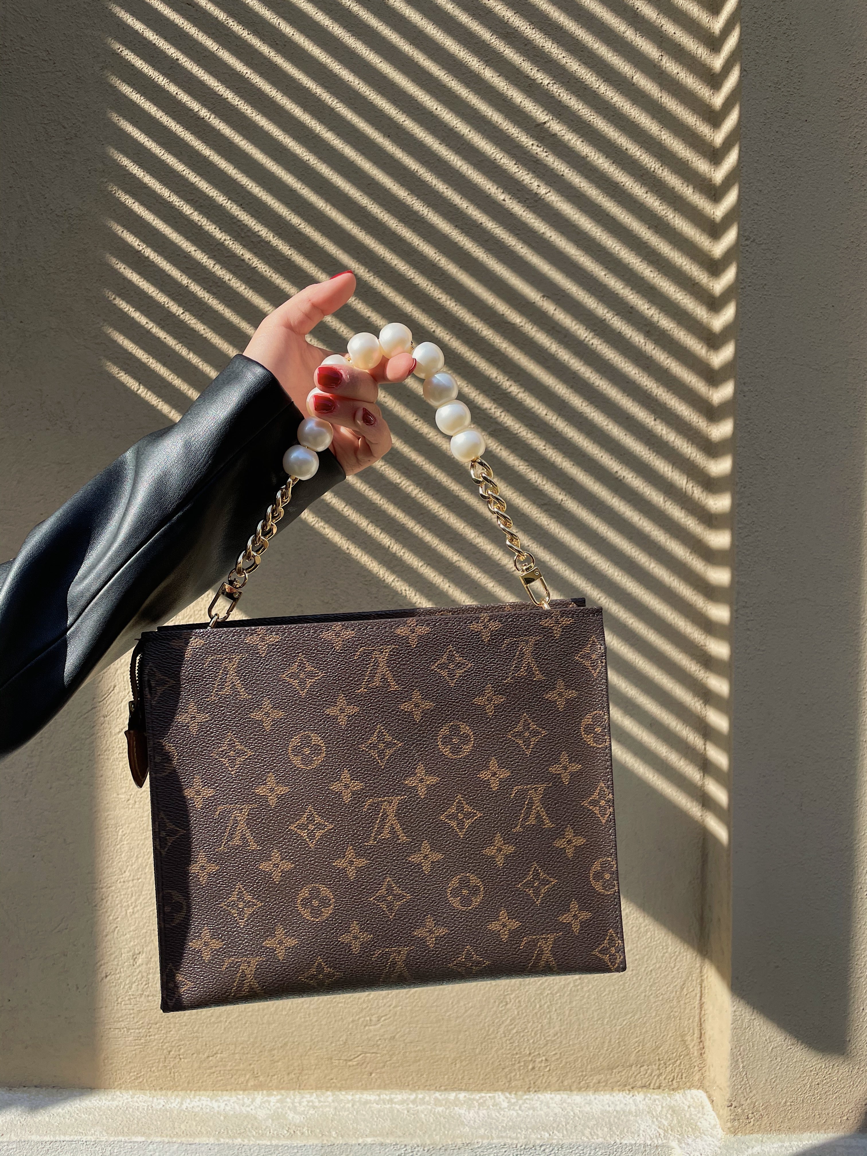 Pearl Luxe Chain Strap 45cm – Solid Smooth Links, Elegant Bag Handle