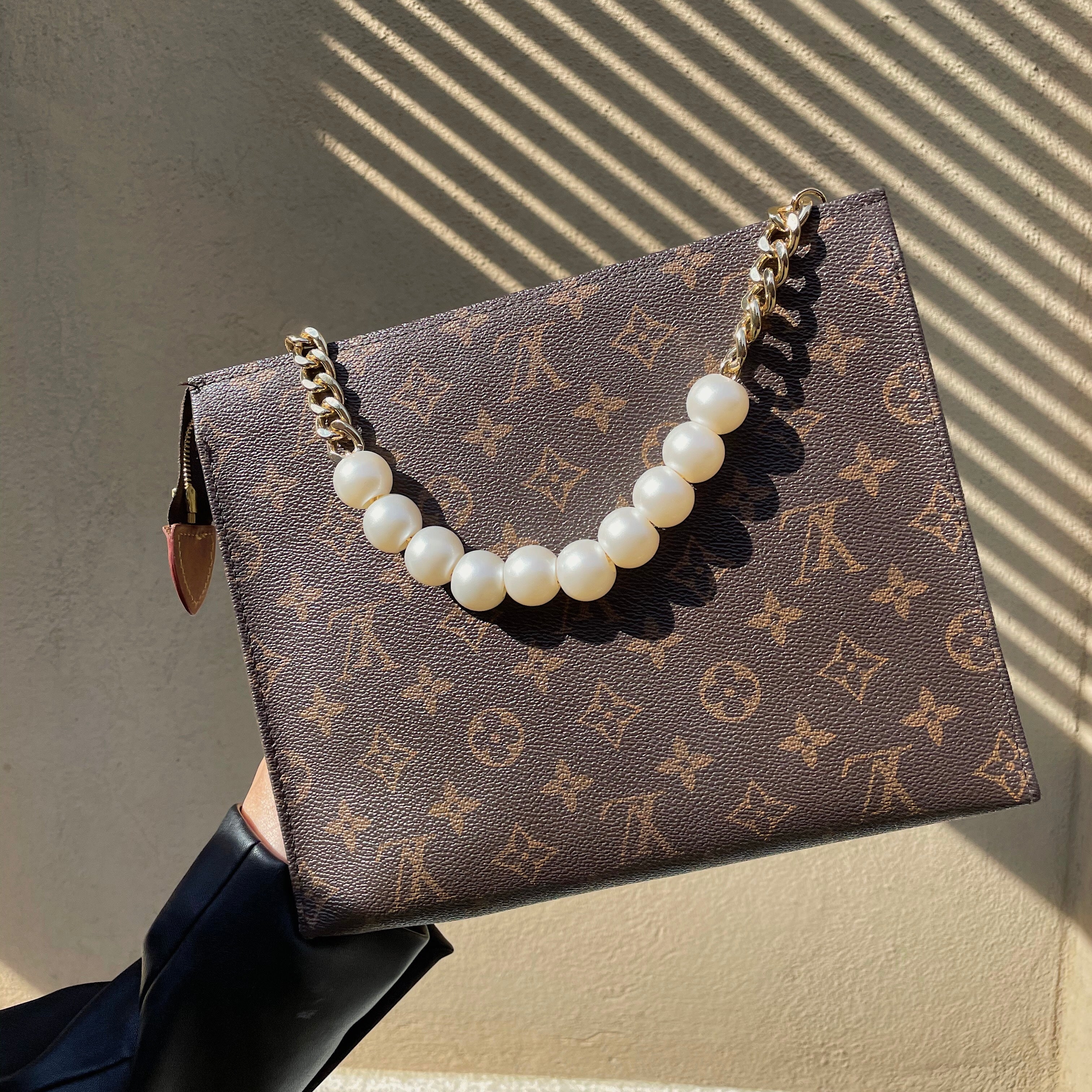 Pearl Luxe Chain Strap 45cm – Solid Smooth Links, Elegant Bag Handle