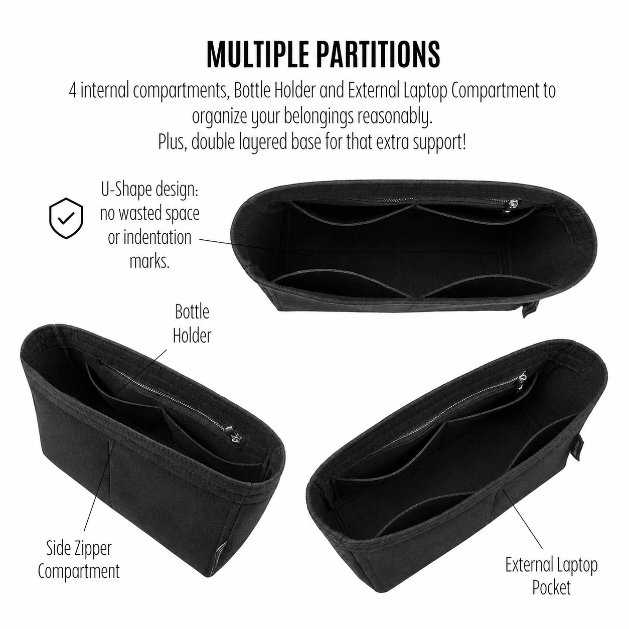 Divitize Purse Organizer compatible with Maxi Flap Bag