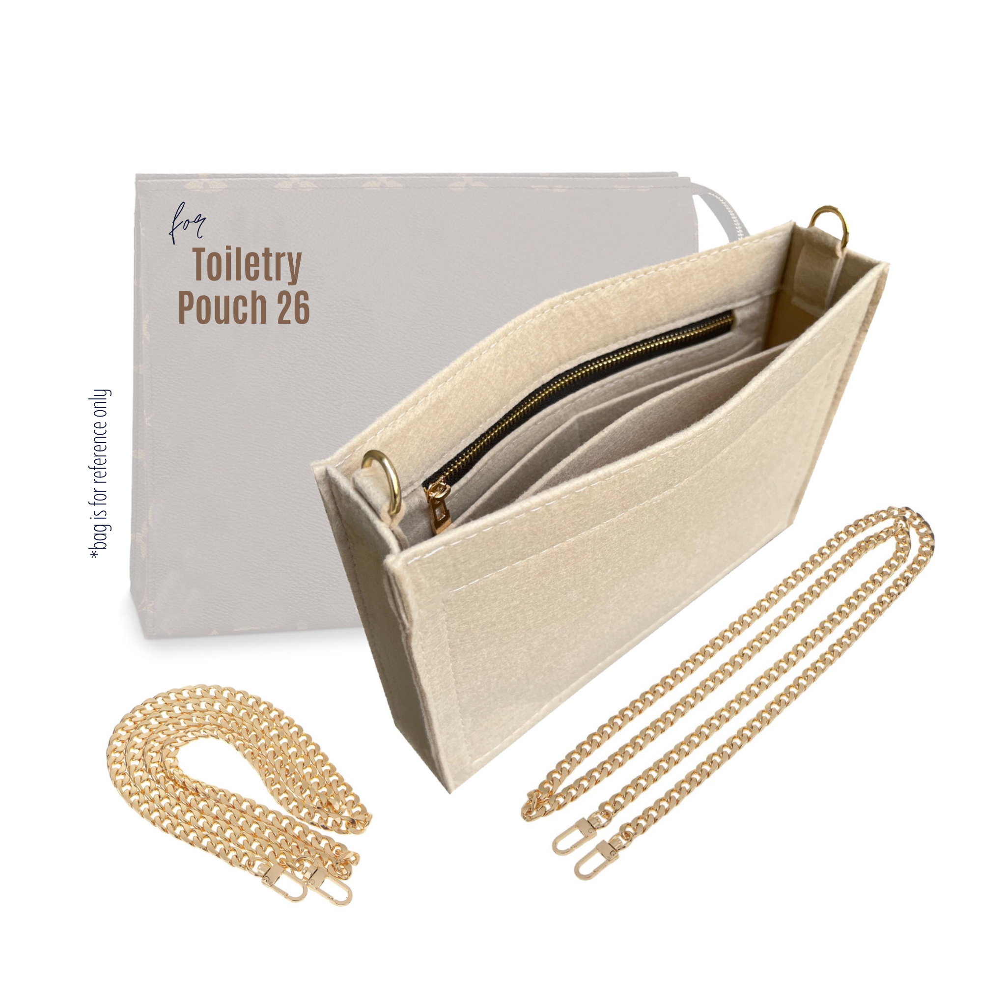  Toiletry pouch 26 Insert with Chain Conversion Kit