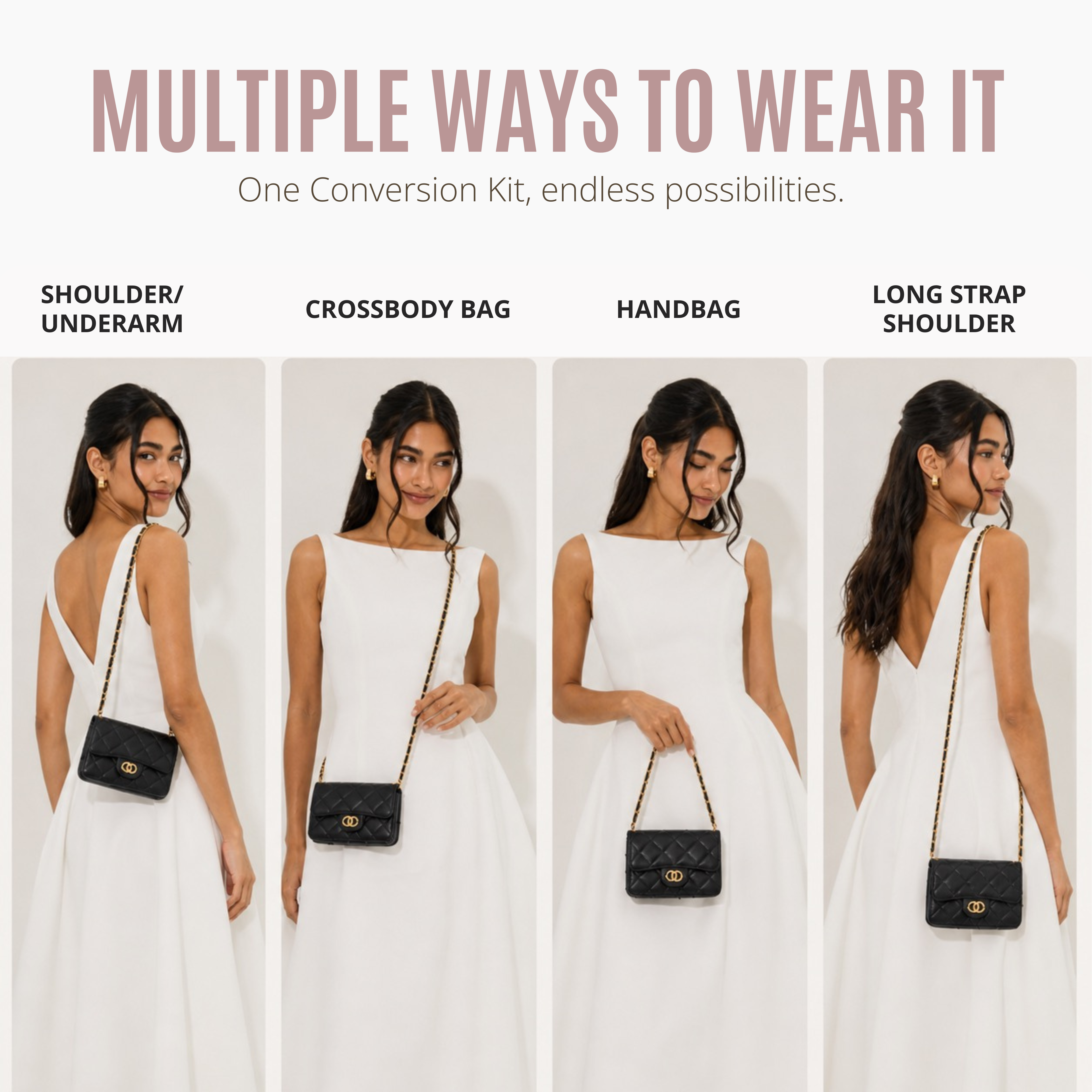 Divitize® Conversion Kit für 2,55 Long Flap Wallet (mit Gold- oder Silberkette)