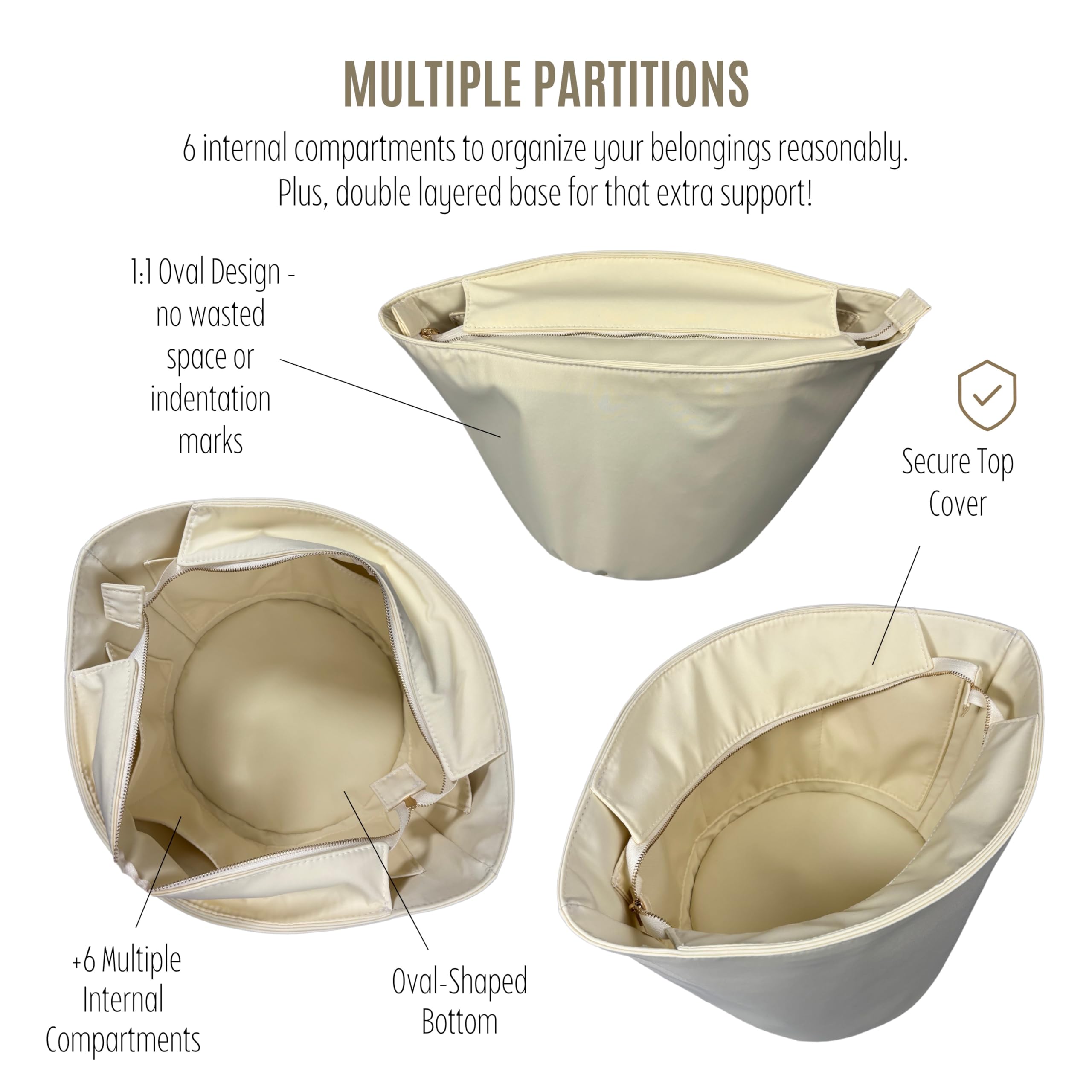 Divitize Waterproof Nylon Purse Organizer compatible with Classic Panier Bags