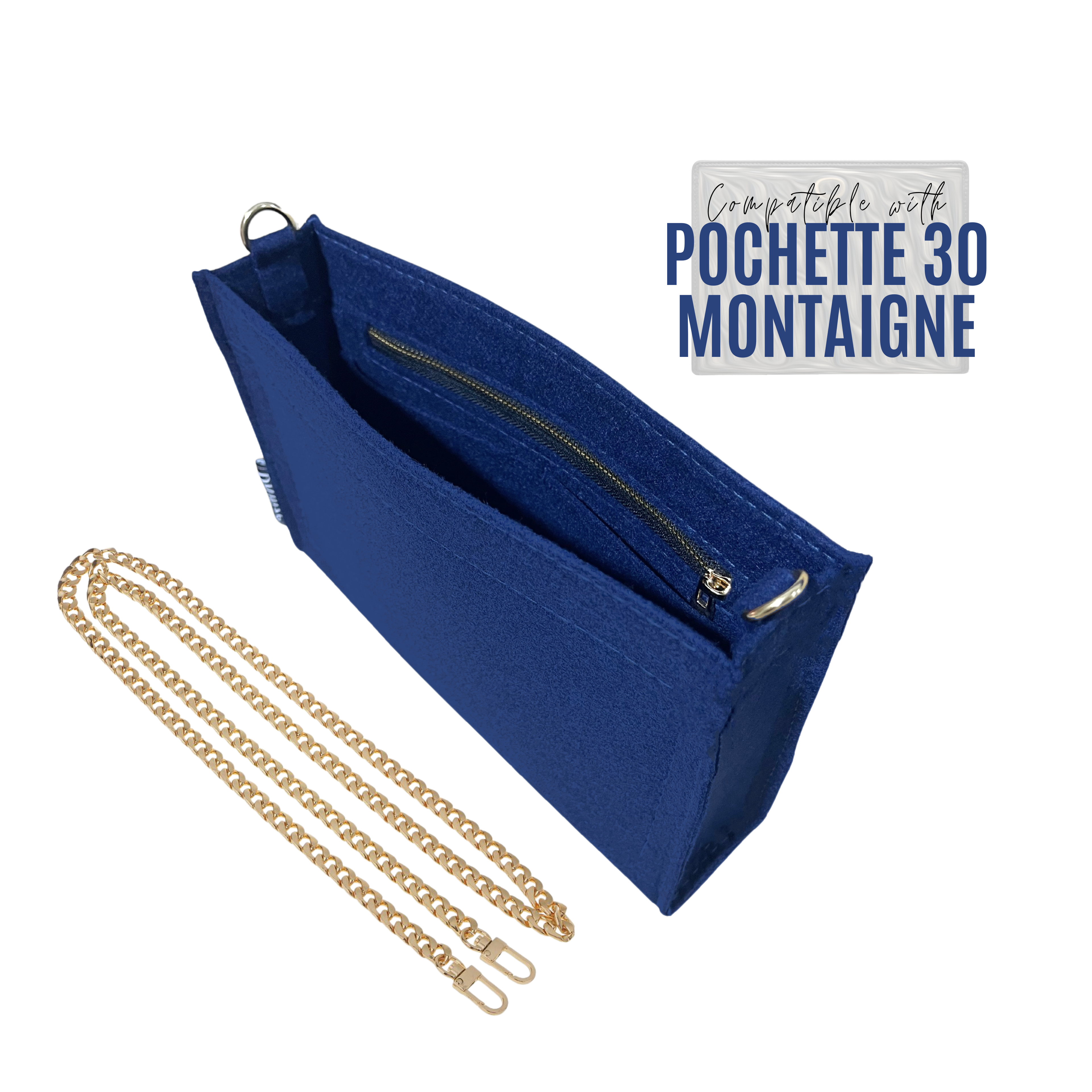 Pochette 30 Montaigne Conversion Kit with Full Coverage, Extended Clips & Chain