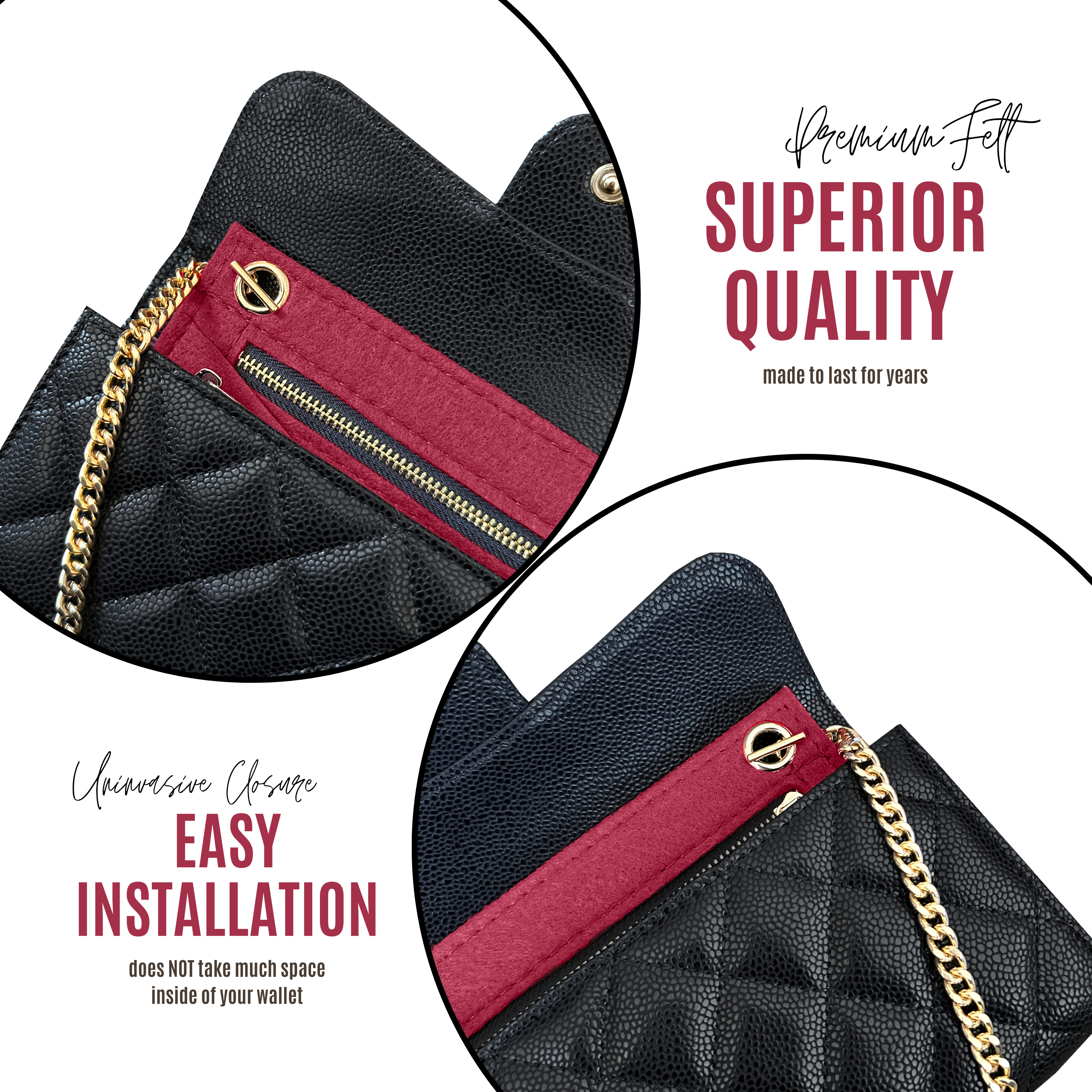 Divitize® Conversion Kit für Classic Flap Wallet (mit Gold- oder Silberkette)