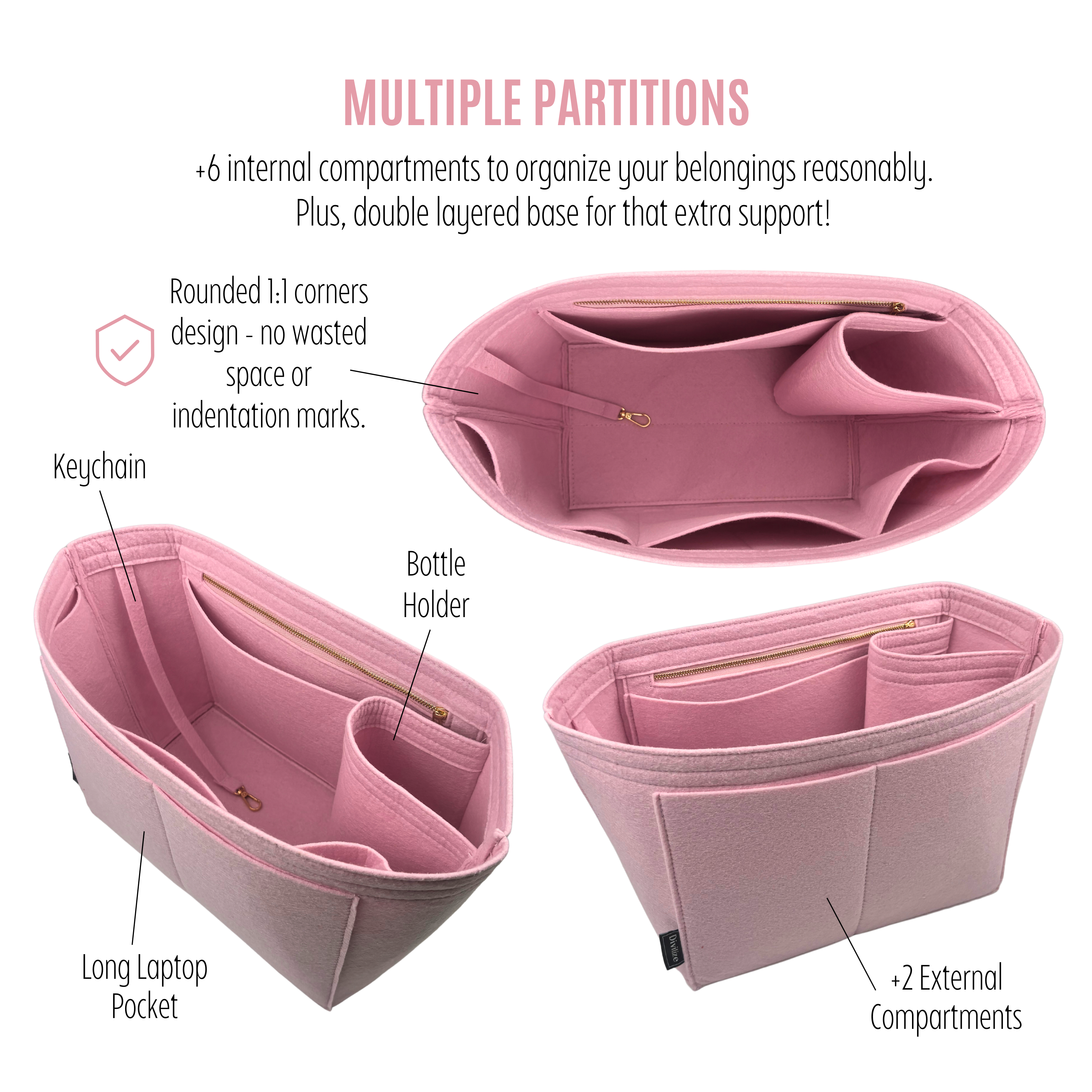 Divitize Premium Organizer compatible with Neverfull