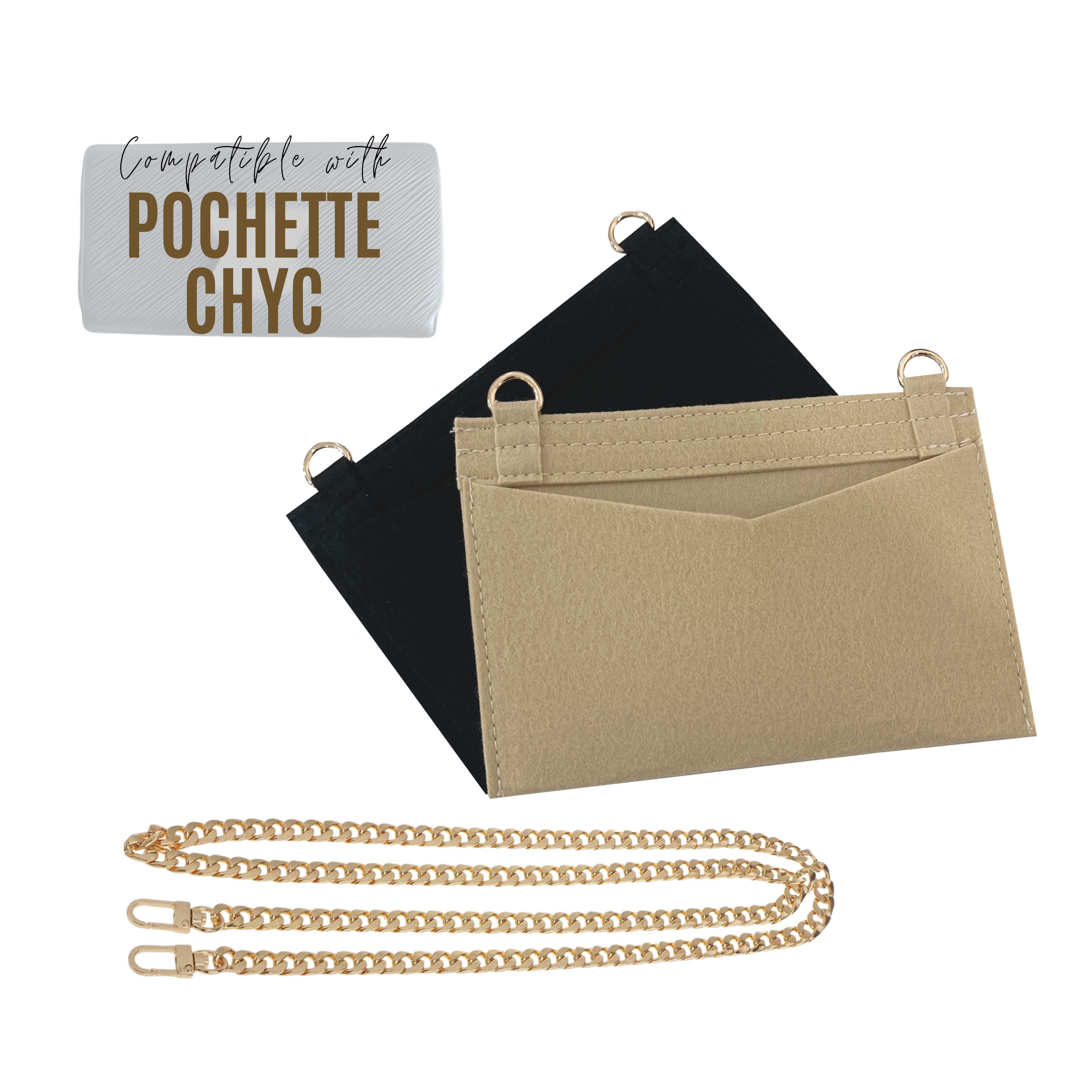Divitize® Conversion Kit für Pochette Chyc (mit Gold- oder Silberkette)