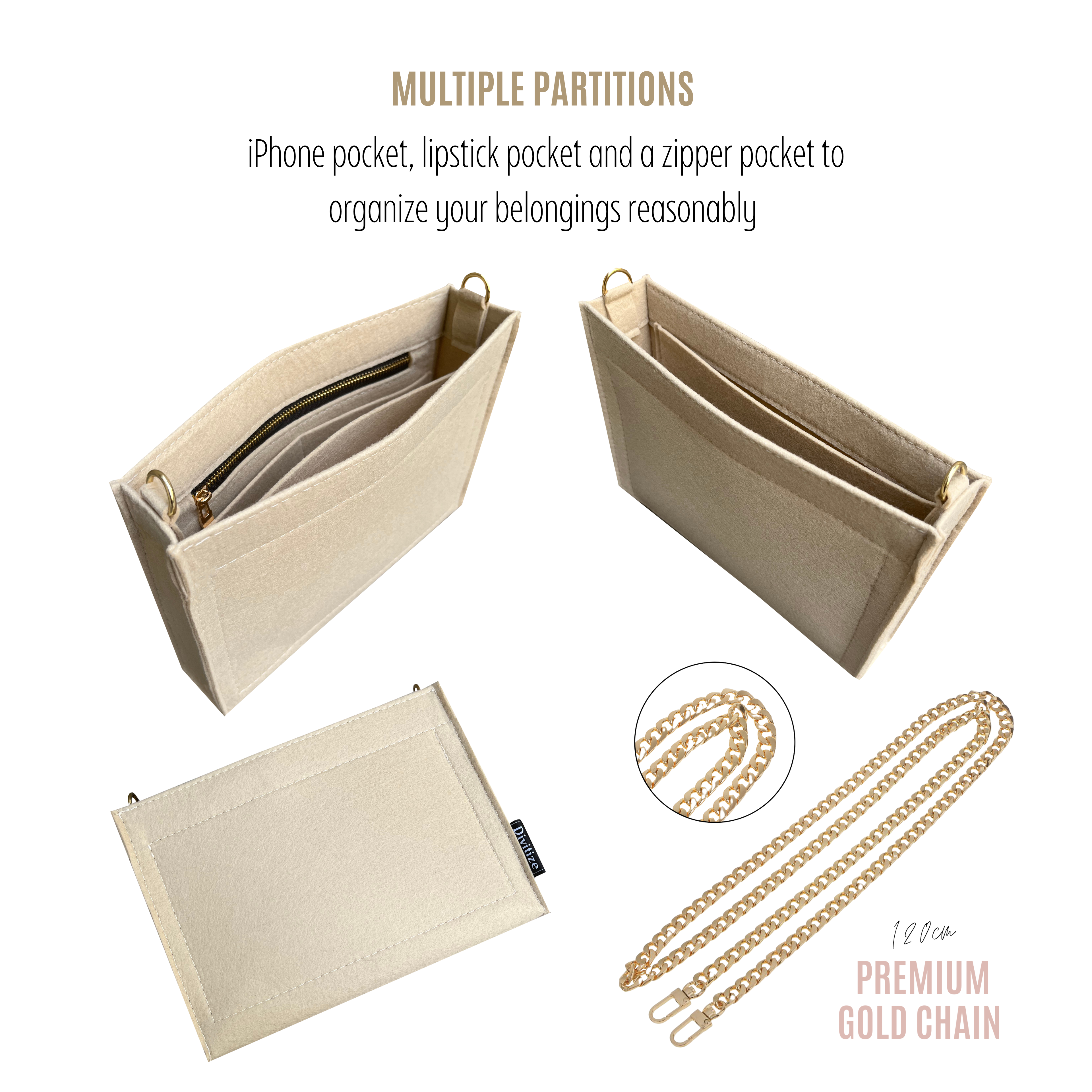 Divitize® Conversion Kit for Ophidia Pouch (with gold or silver chain)