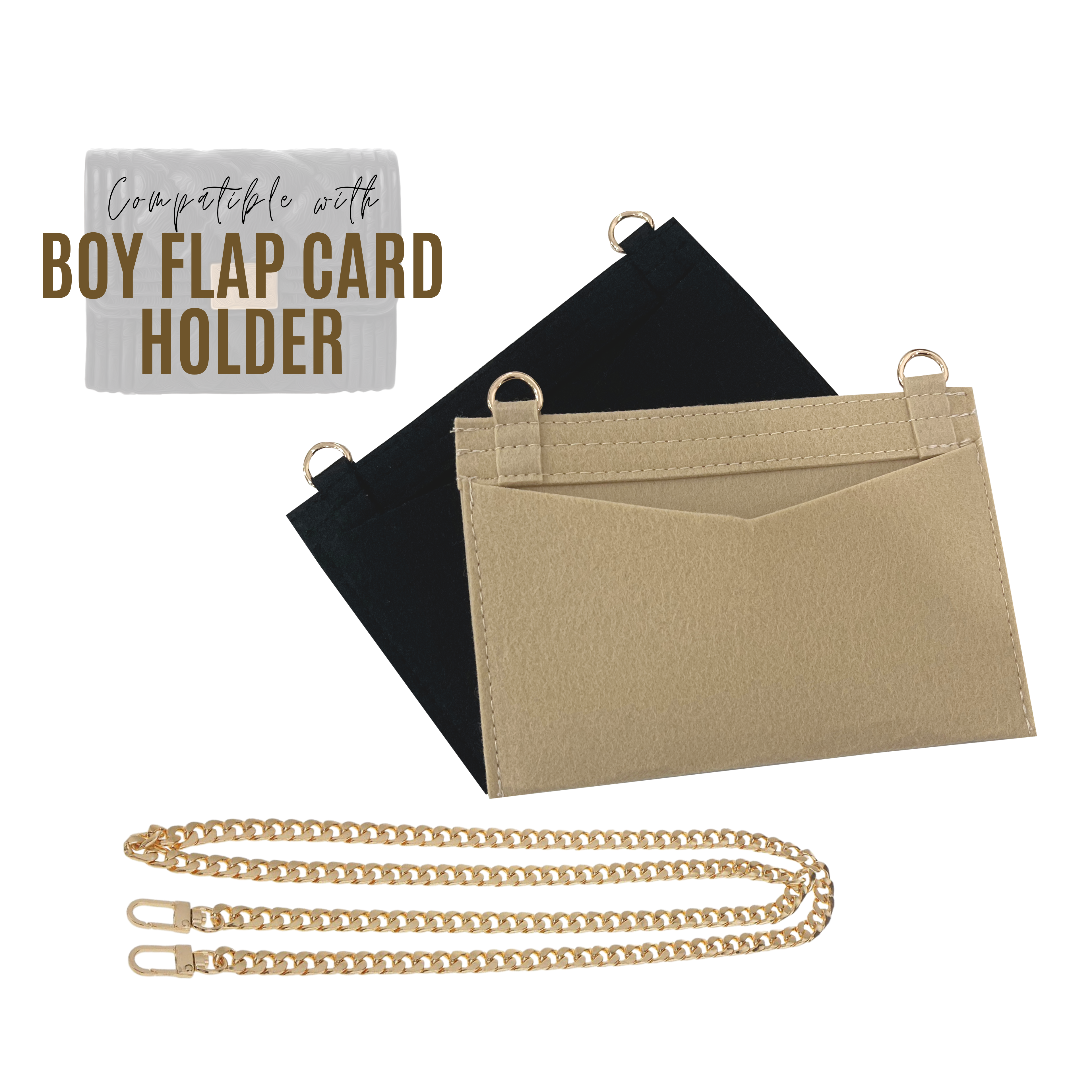 Divitize® Umbausatz für Boy Flap Card (mit Gold- oder Silberkette)