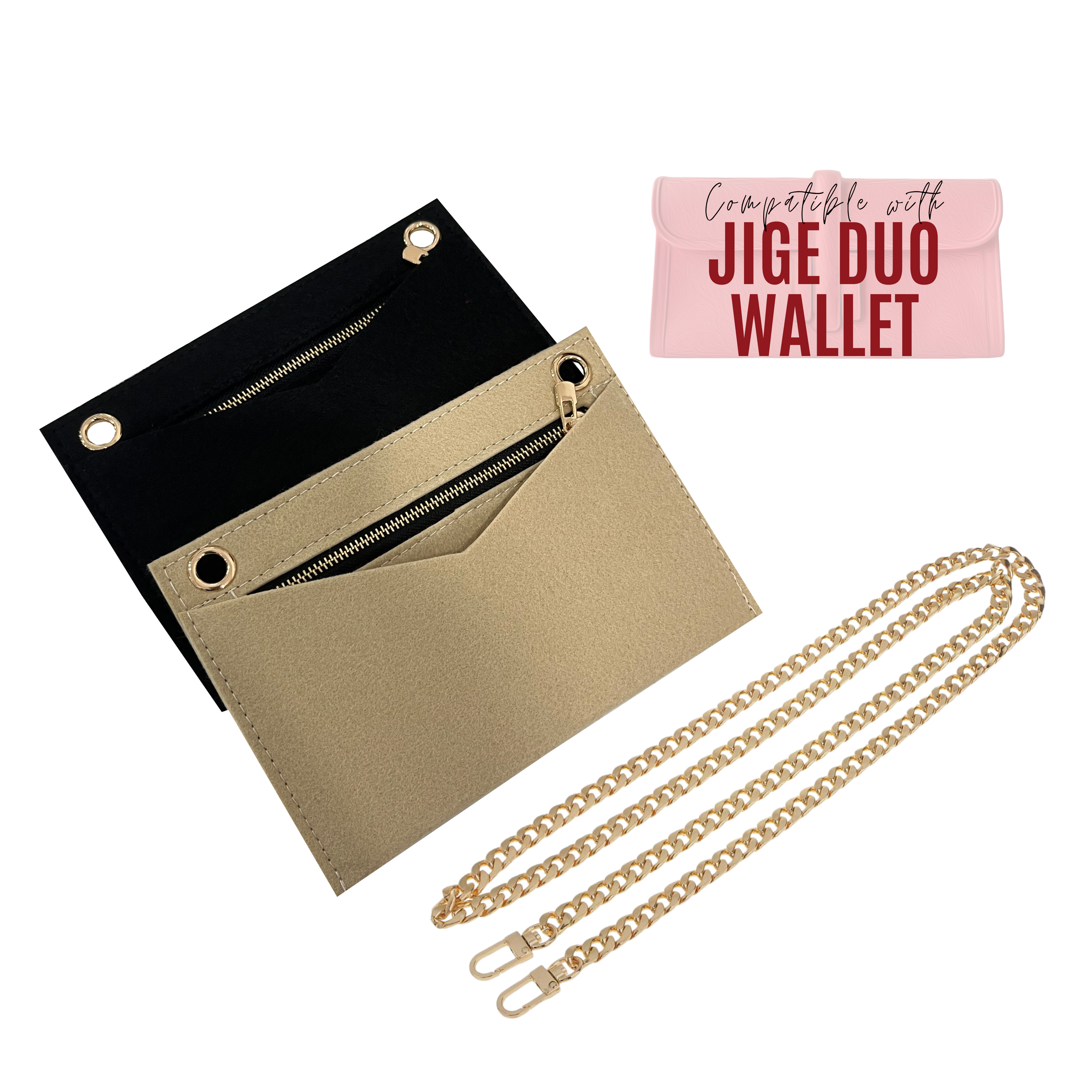 Divitize® Conversion Kit für Jige Duo Wallet (mit Gold- oder Silberkette)