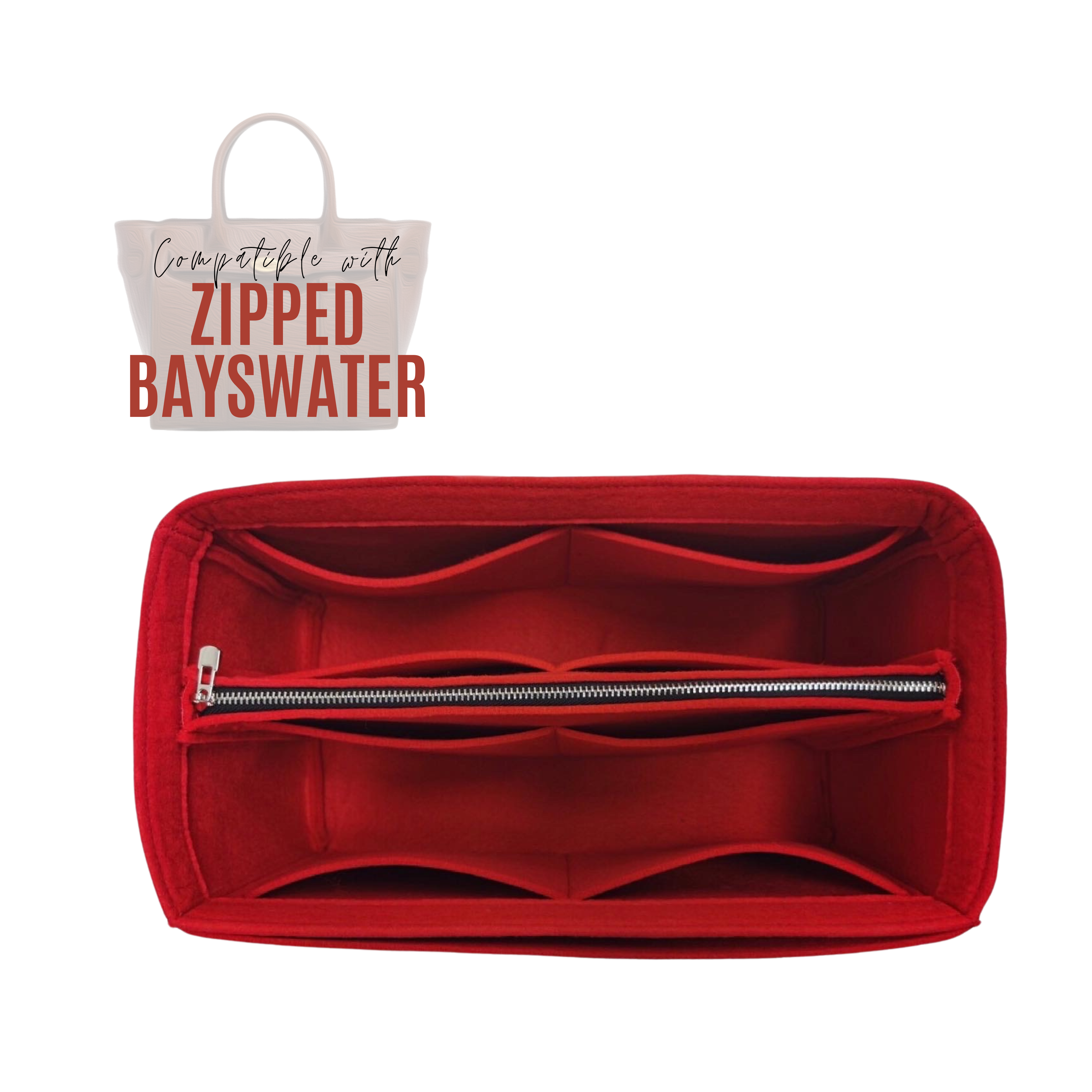Divitize Premium Organizer compatible with Mulberry Zipped Bayswater
