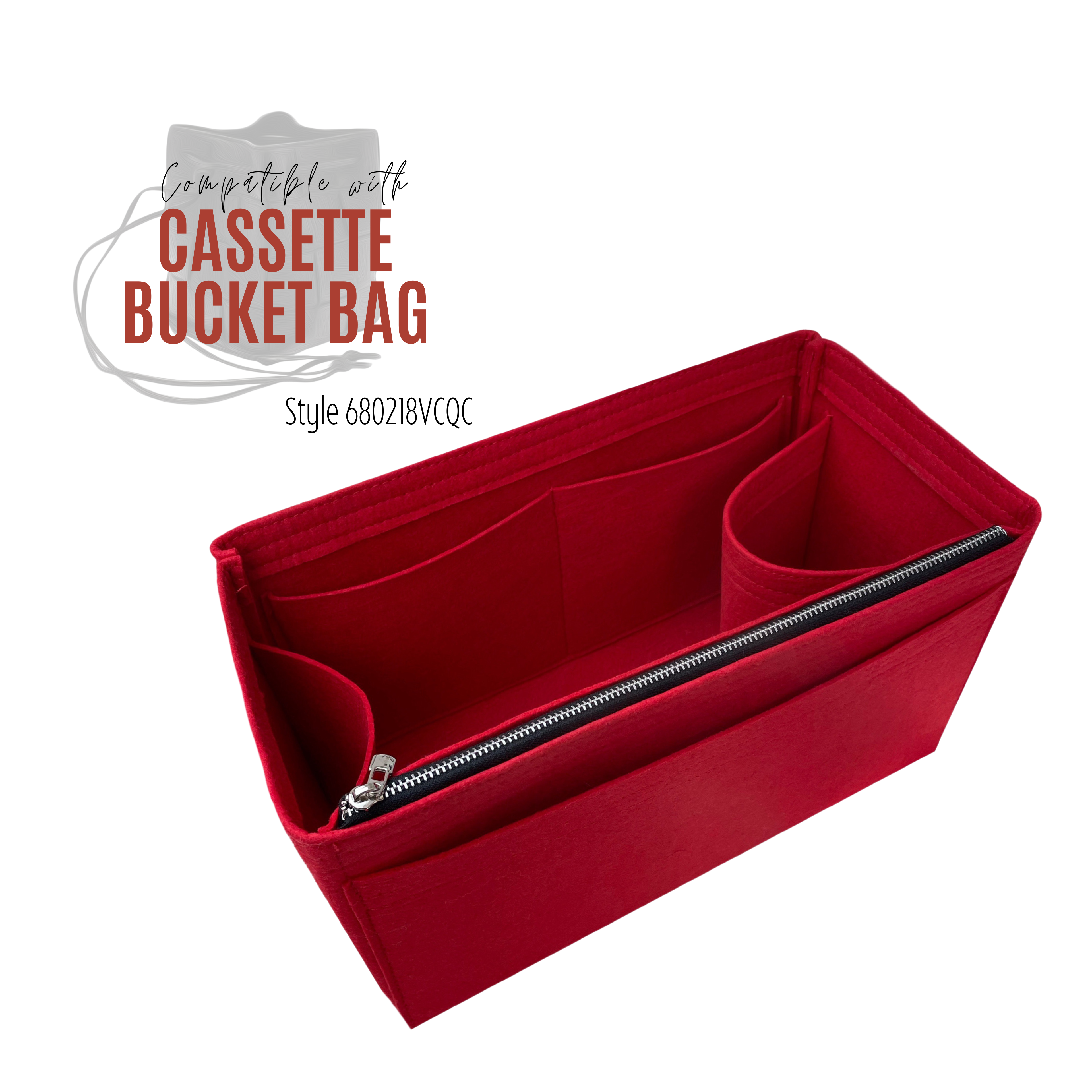 Divitize Premium Organizer compatible with Cassette Bucket bag